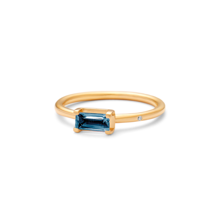 Nord London Blue Ring S - 18kt Yellow Gold