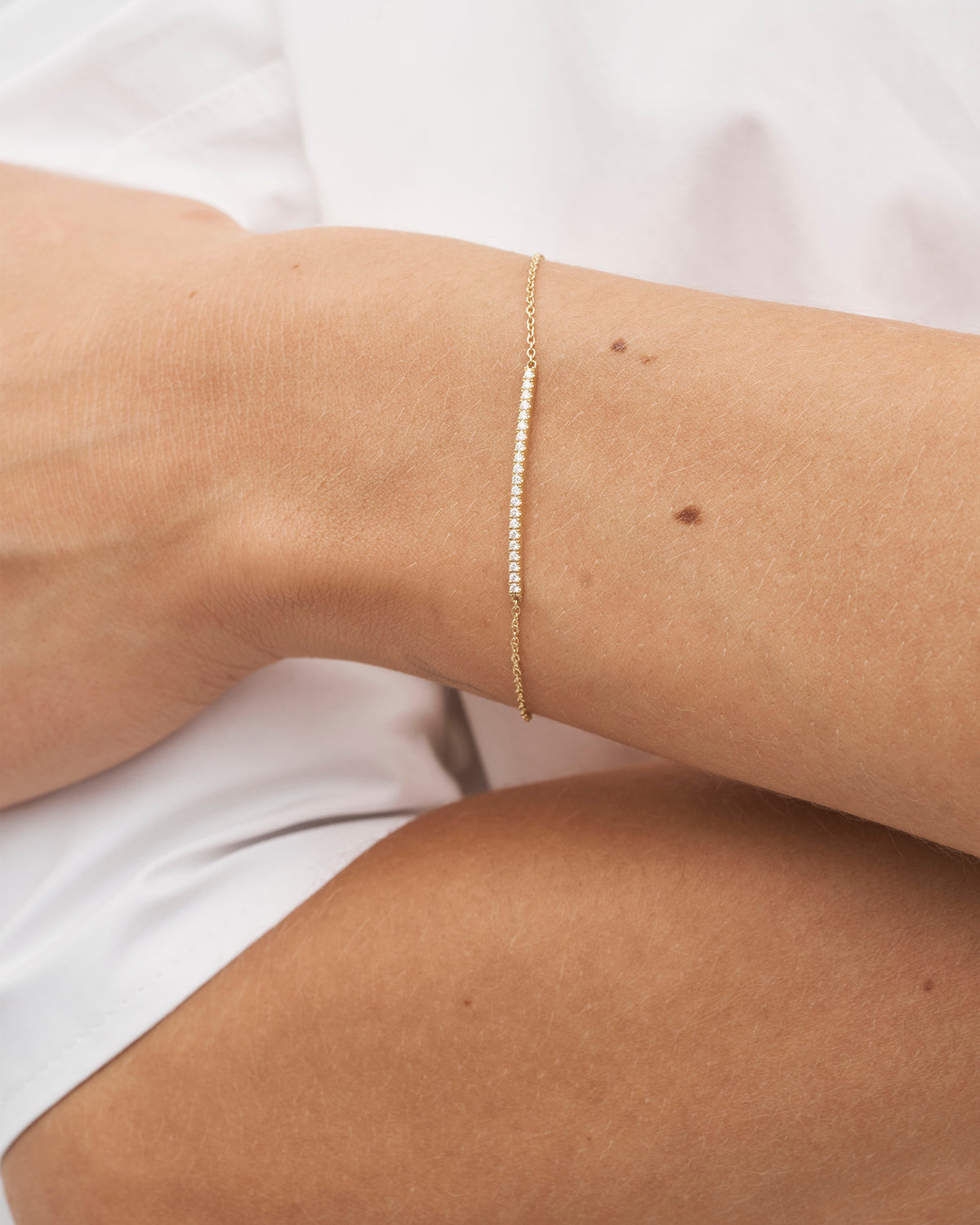 Rock Classic Diamantarmbånd - 18kt Gult Gull