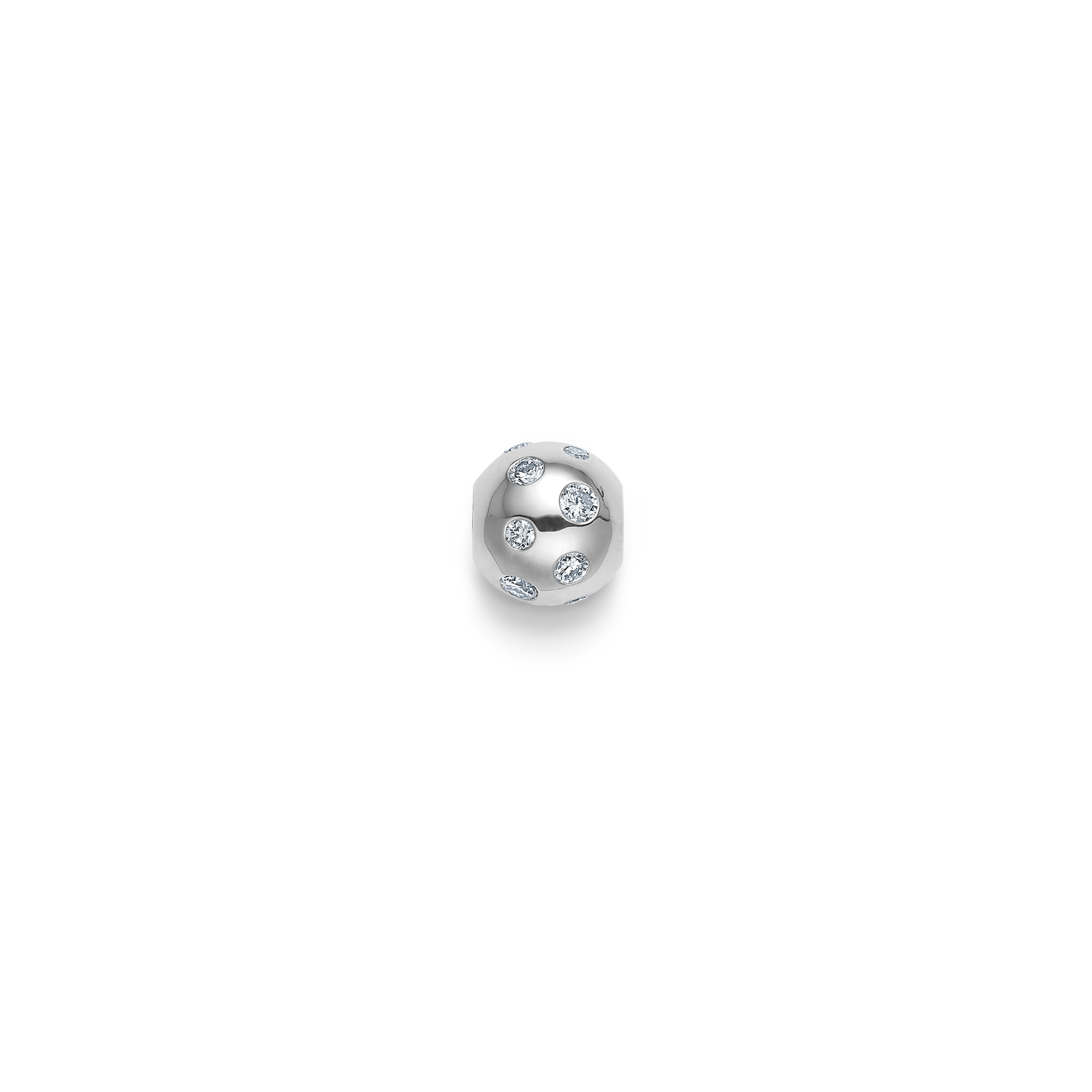 Inner Peace Diamond Sprinkle Bead - 18kt White Gold