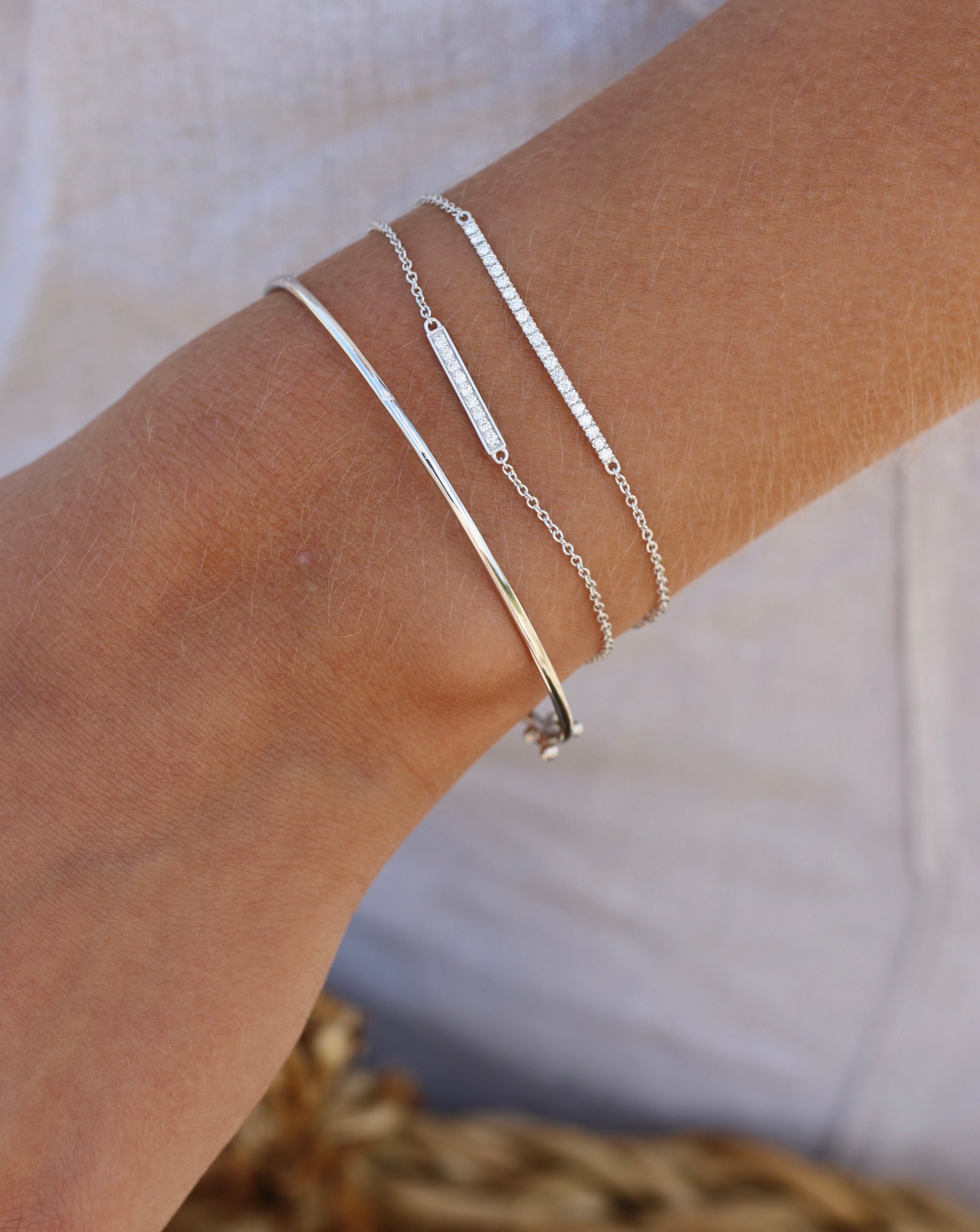 Square Armbånd - 18kt Hvitt Gull