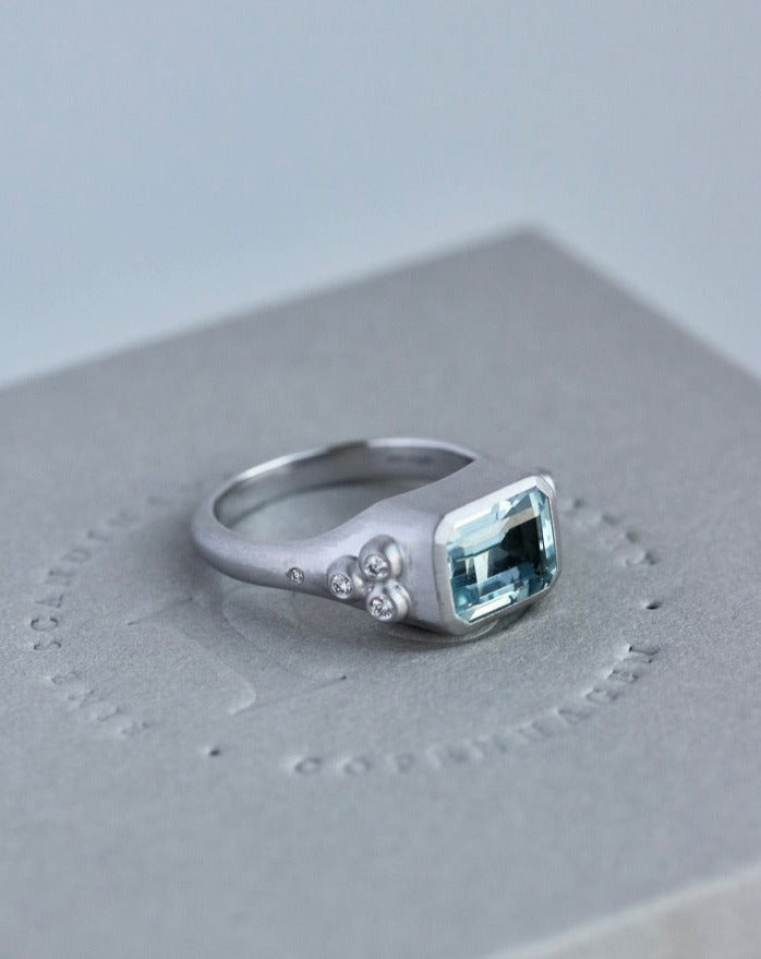 Orbit Octagon ring - 18kt White Gold