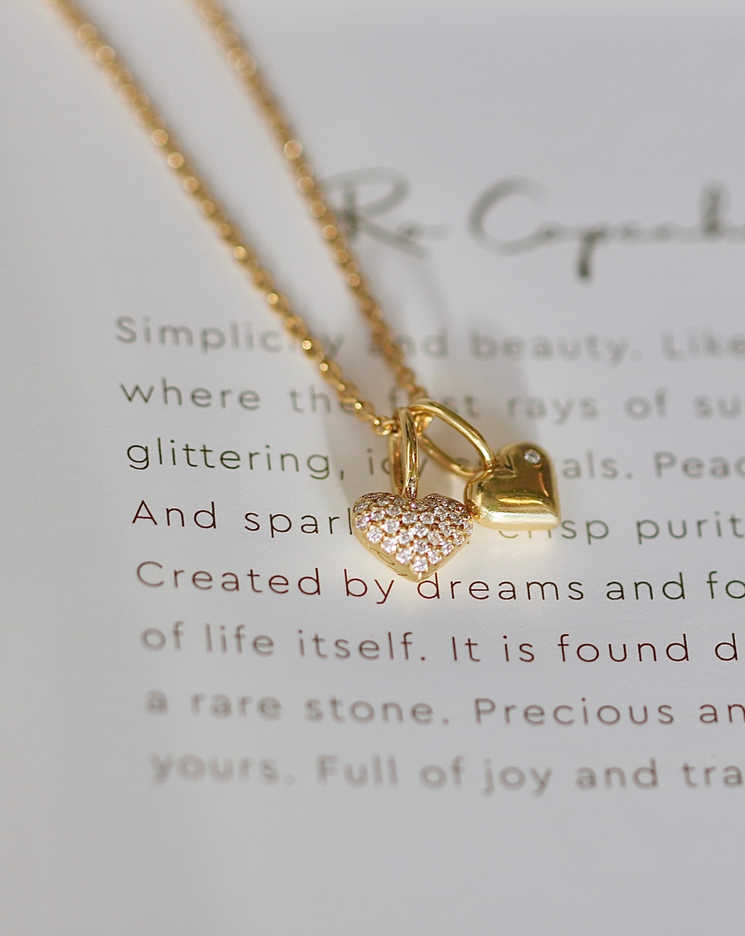 Symbols Heart Diamant Anheng - 18kt Hvitt Gull