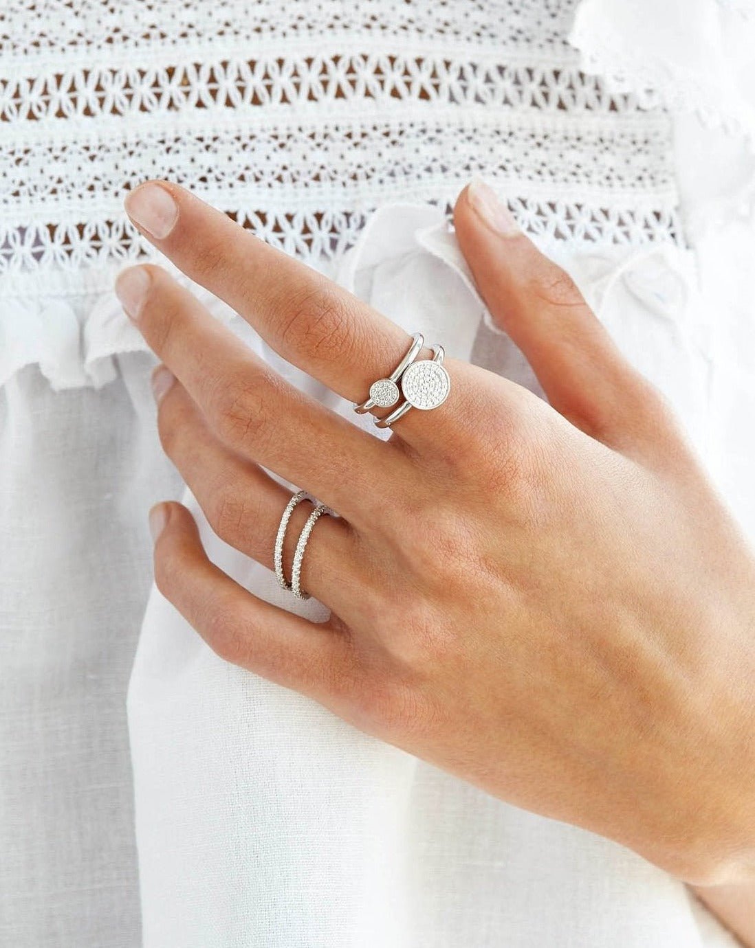 Rock Classic Diamantring S - 18kt Hvitt Gull