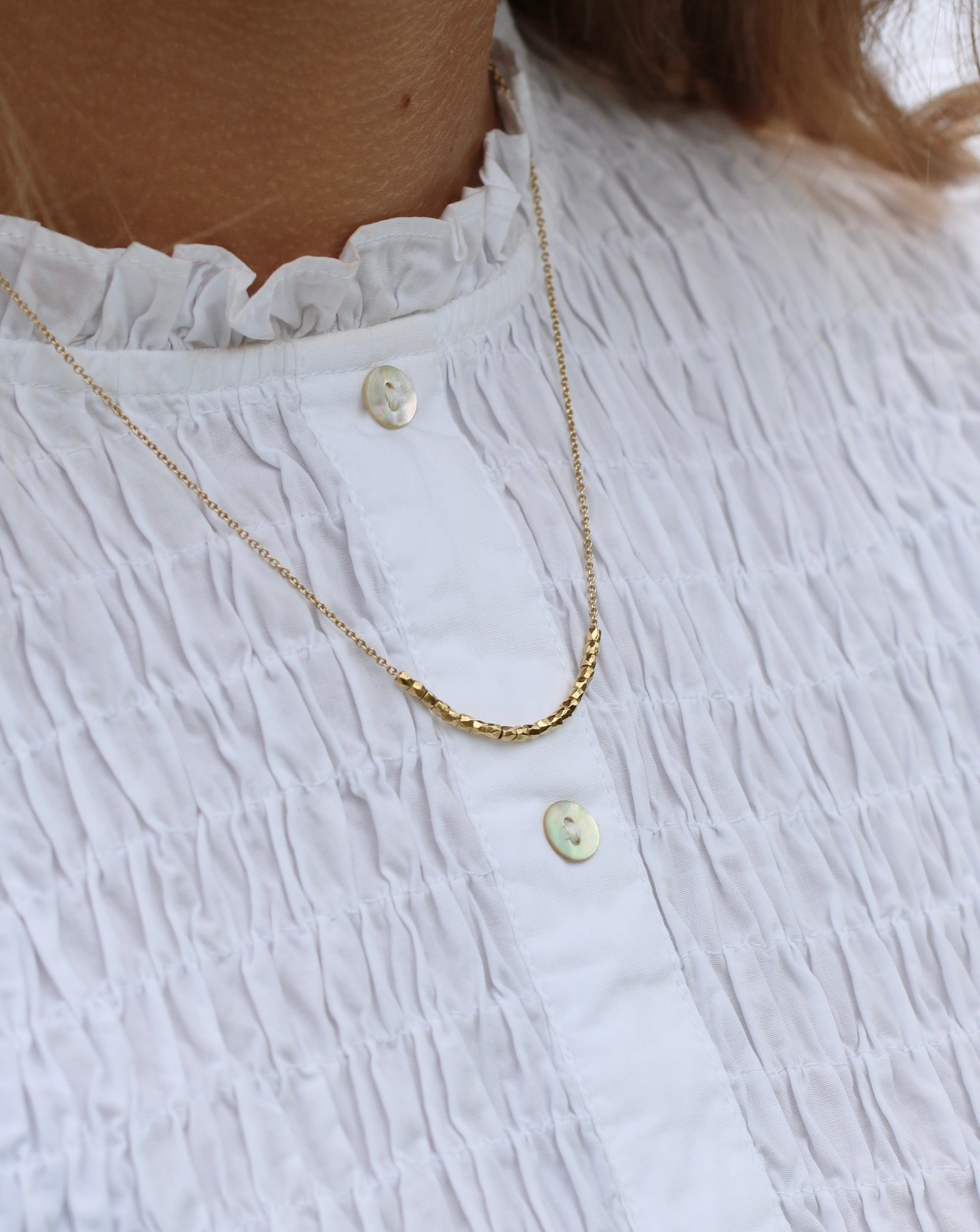 Rock Beads Me Necklace 45 cm - 18kt Yellow Gold