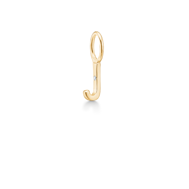 My J Pendant - 18kt Yellow Gold