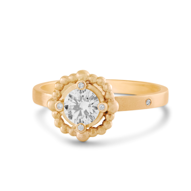 Meant to Be diamantring - 18kt Gult Gull