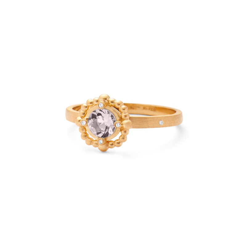 Orbit Rose Ring - 18kt Yellow Gold
