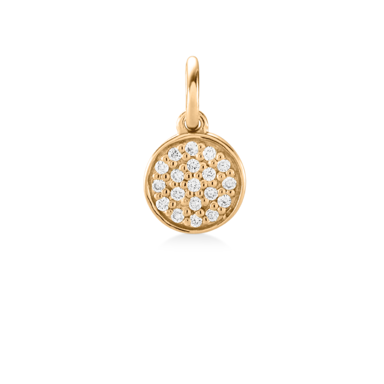 Rock Diamant Anheng S - 18kt Gult Gull