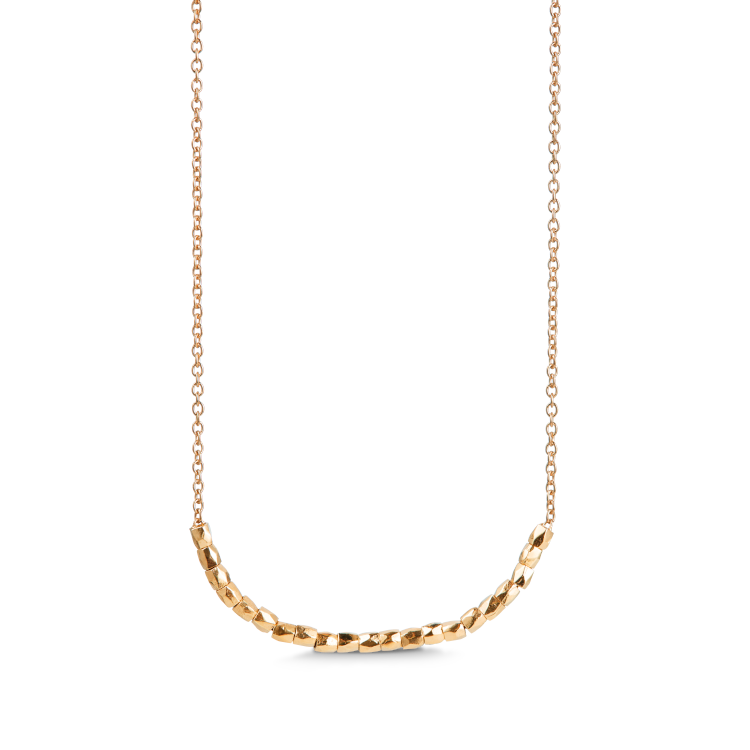 Rock Beads Me Necklace 45 cm - 18kt Yellow Gold