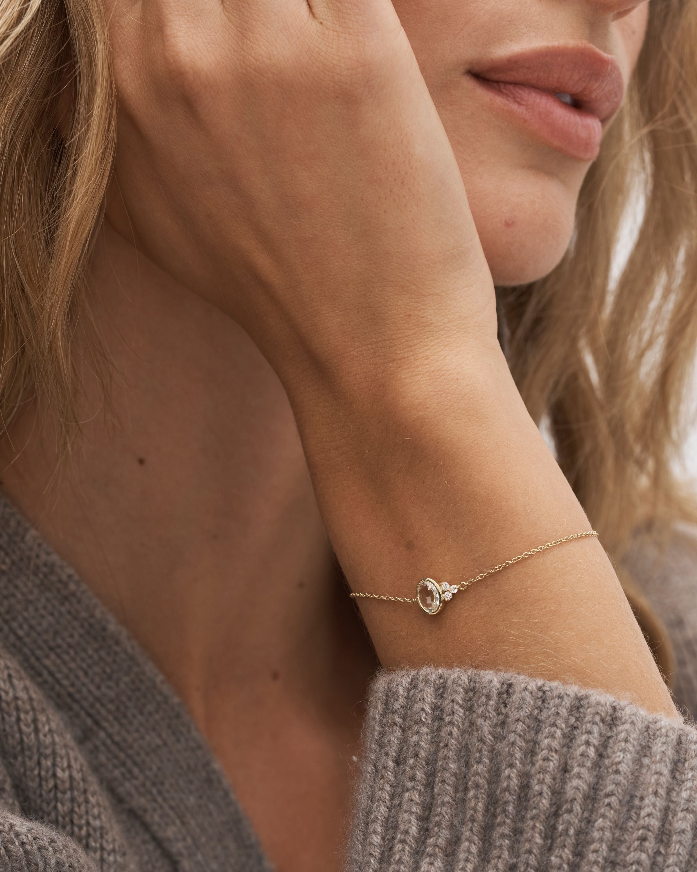 Fryd White Bracelet - 18kt Yellow Gold