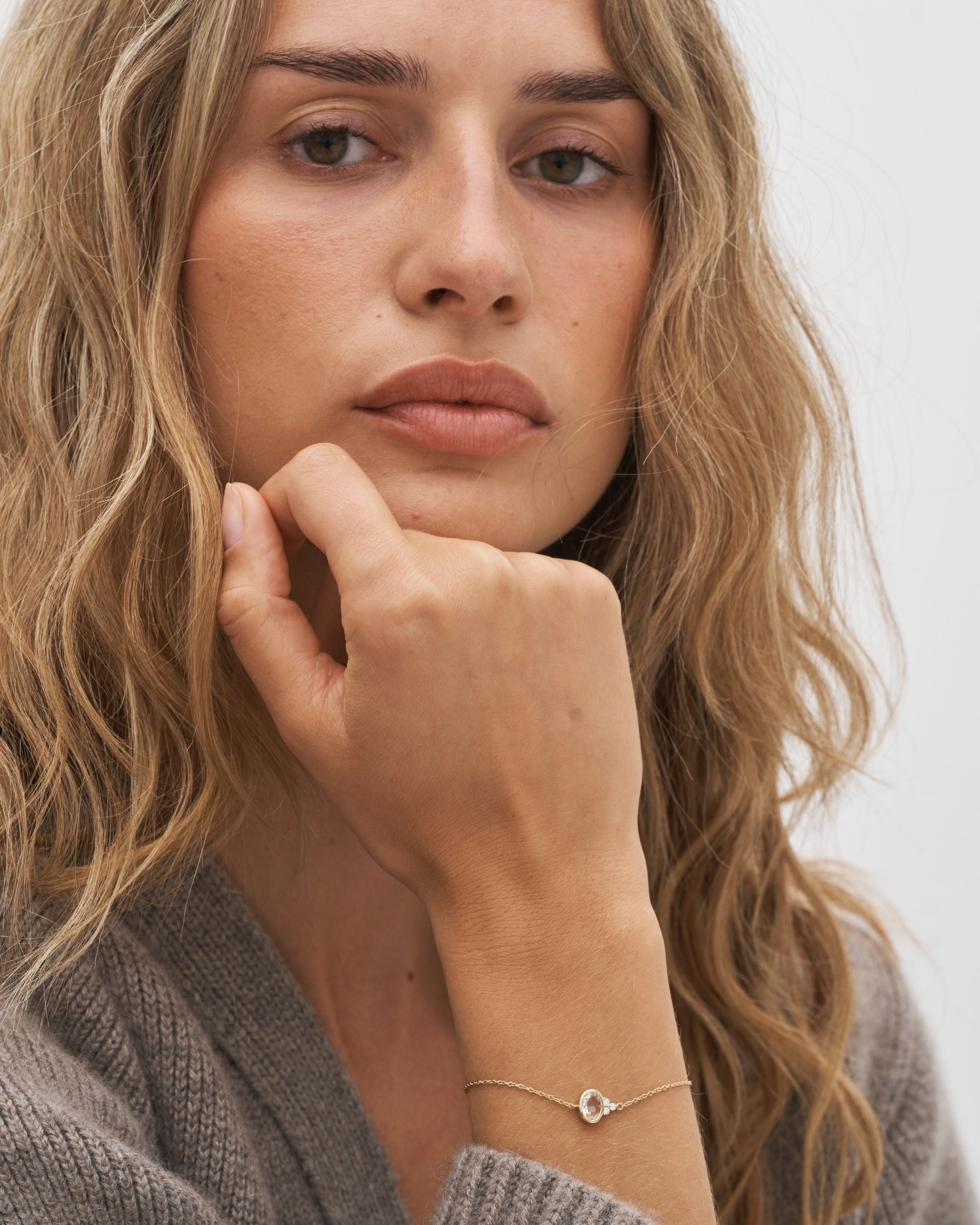 Fryd White Bracelet - 18kt Yellow Gold