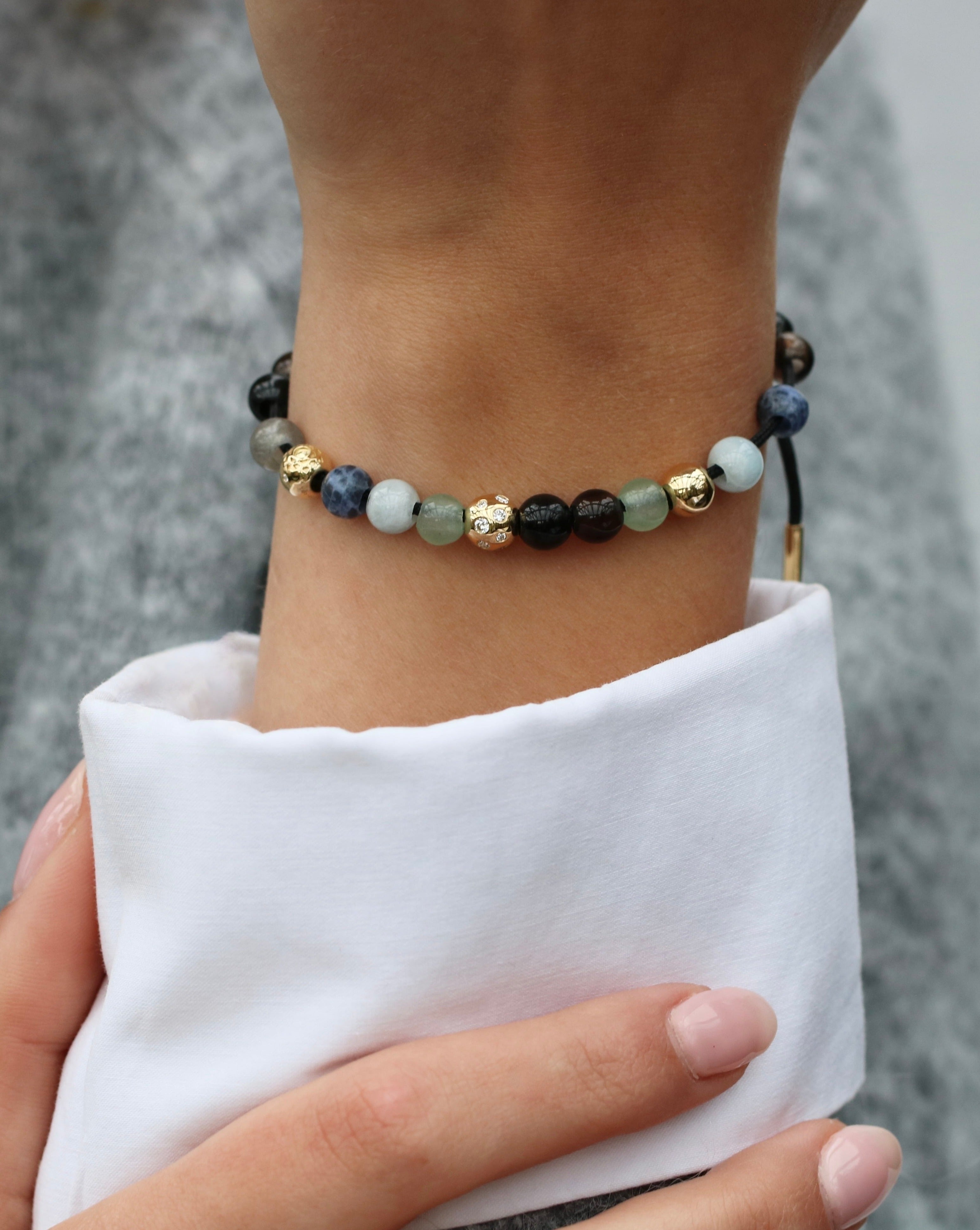 Inner Peace Diamond Sprinkle Bead - 18kt Yellow Gold