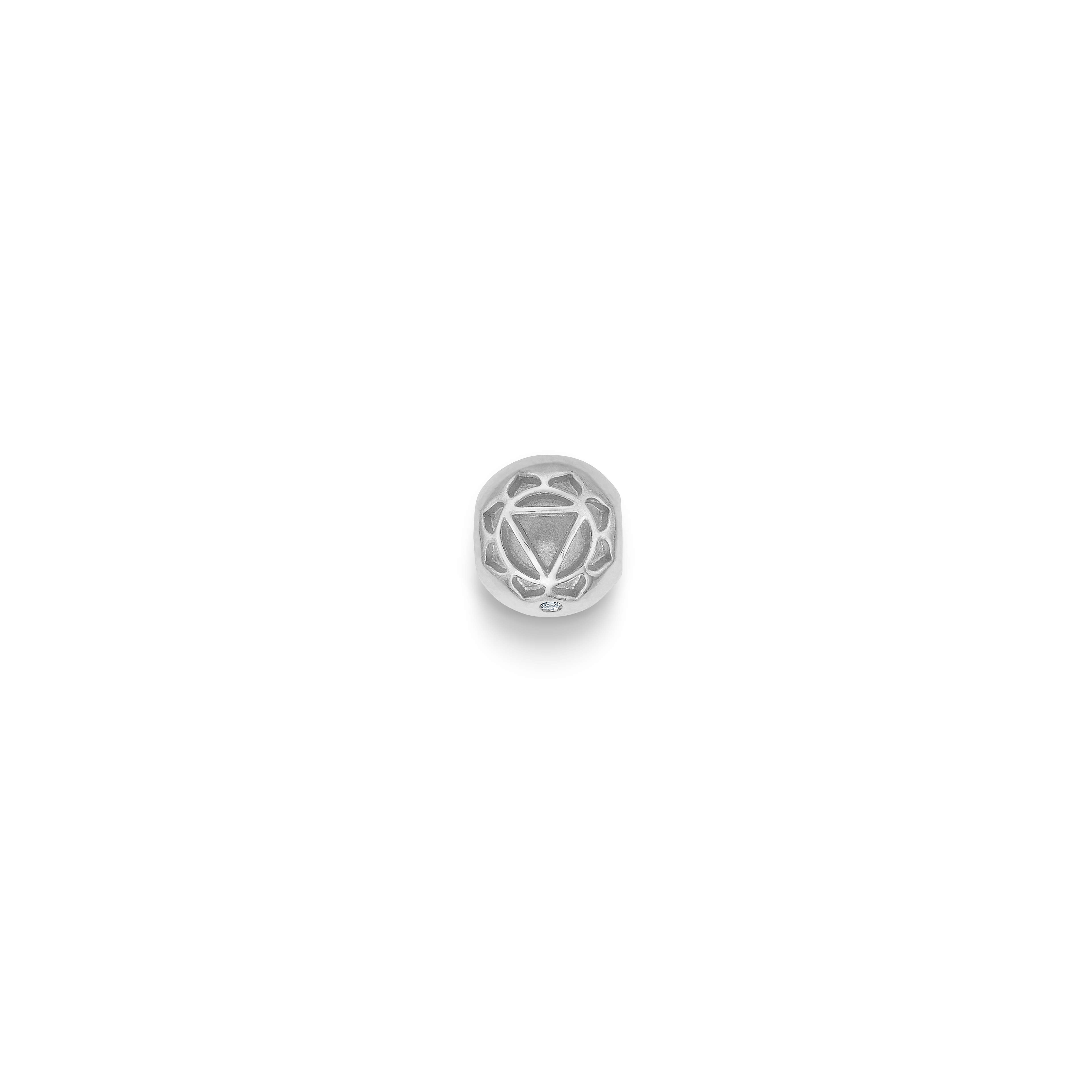 Inner Peace Solar Plexus Chakra Bead - 18kt White Gold
