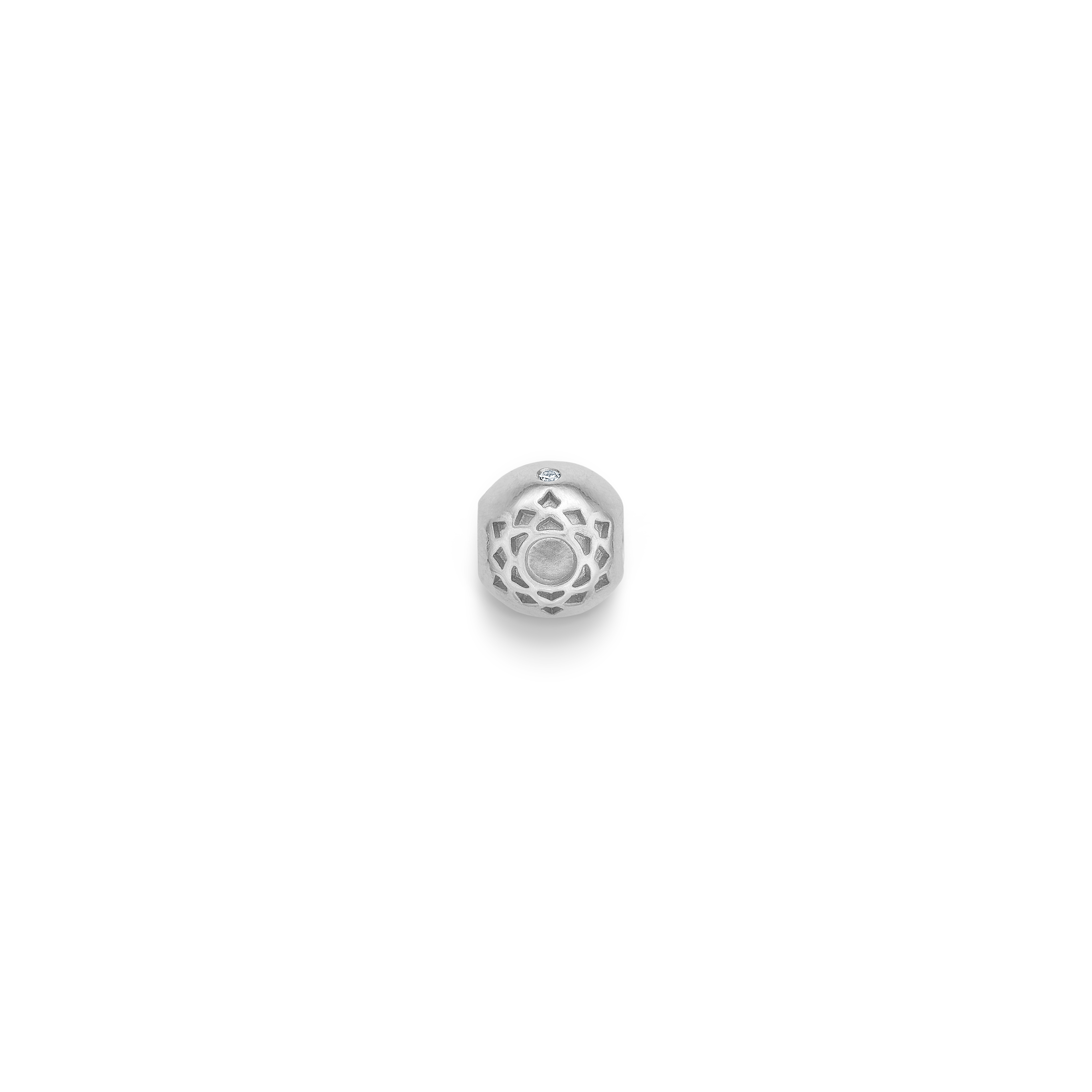 Inner Peace Crown Chakra Bead - 18kt White Gold