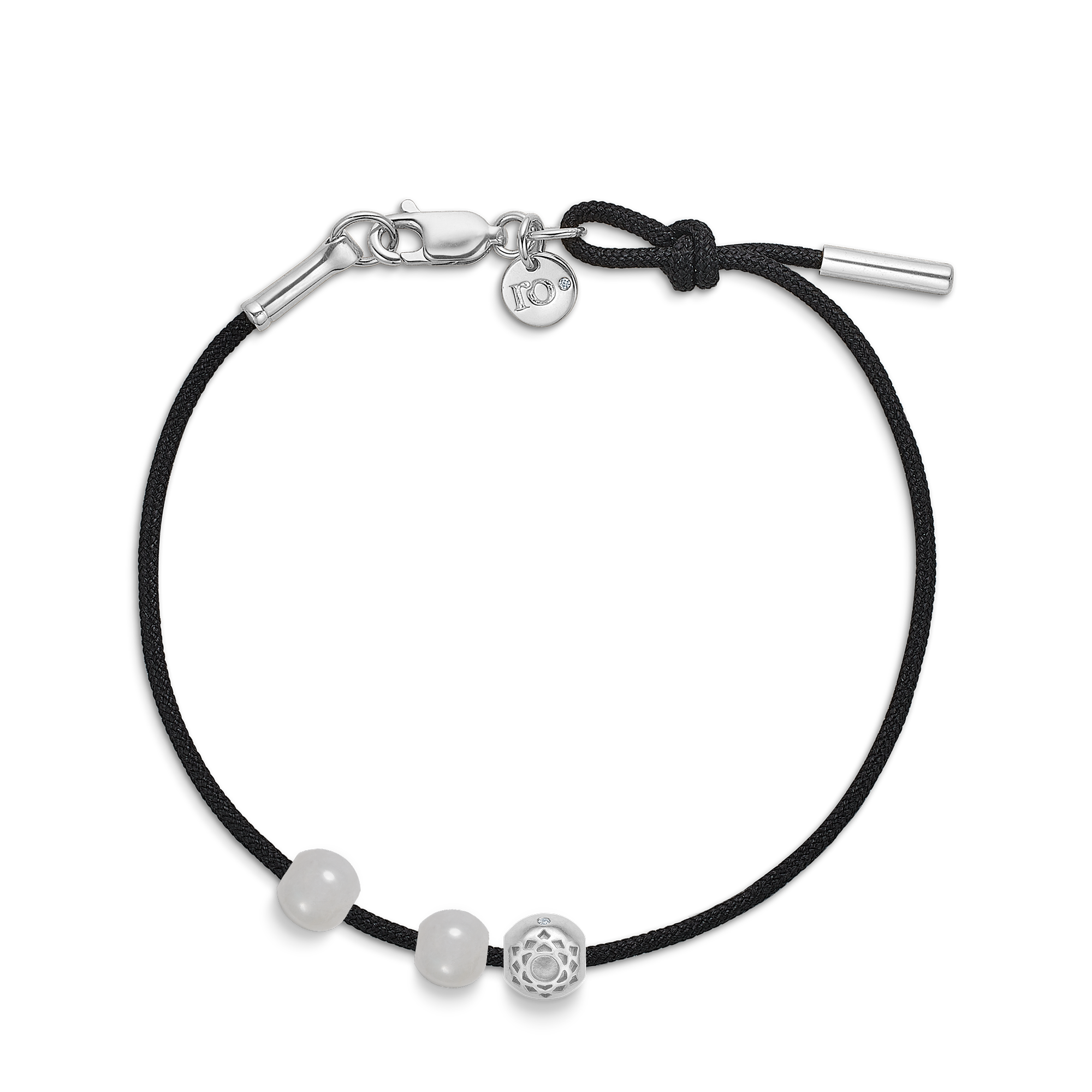 Inner Peace Crown Chakra Bead - 18kt White Gold