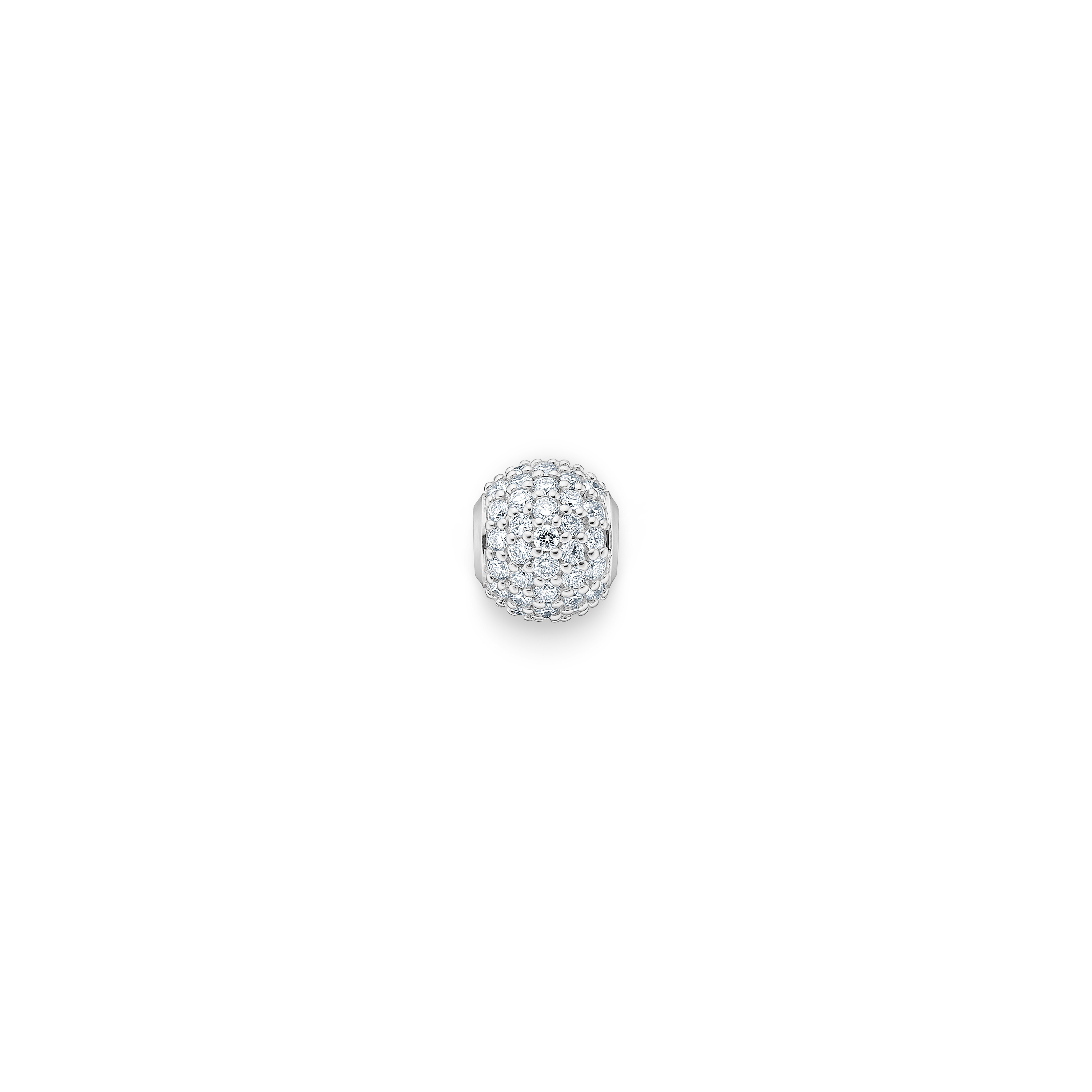 Inner Peace Petit Diamond Bead - 18kt White Gold