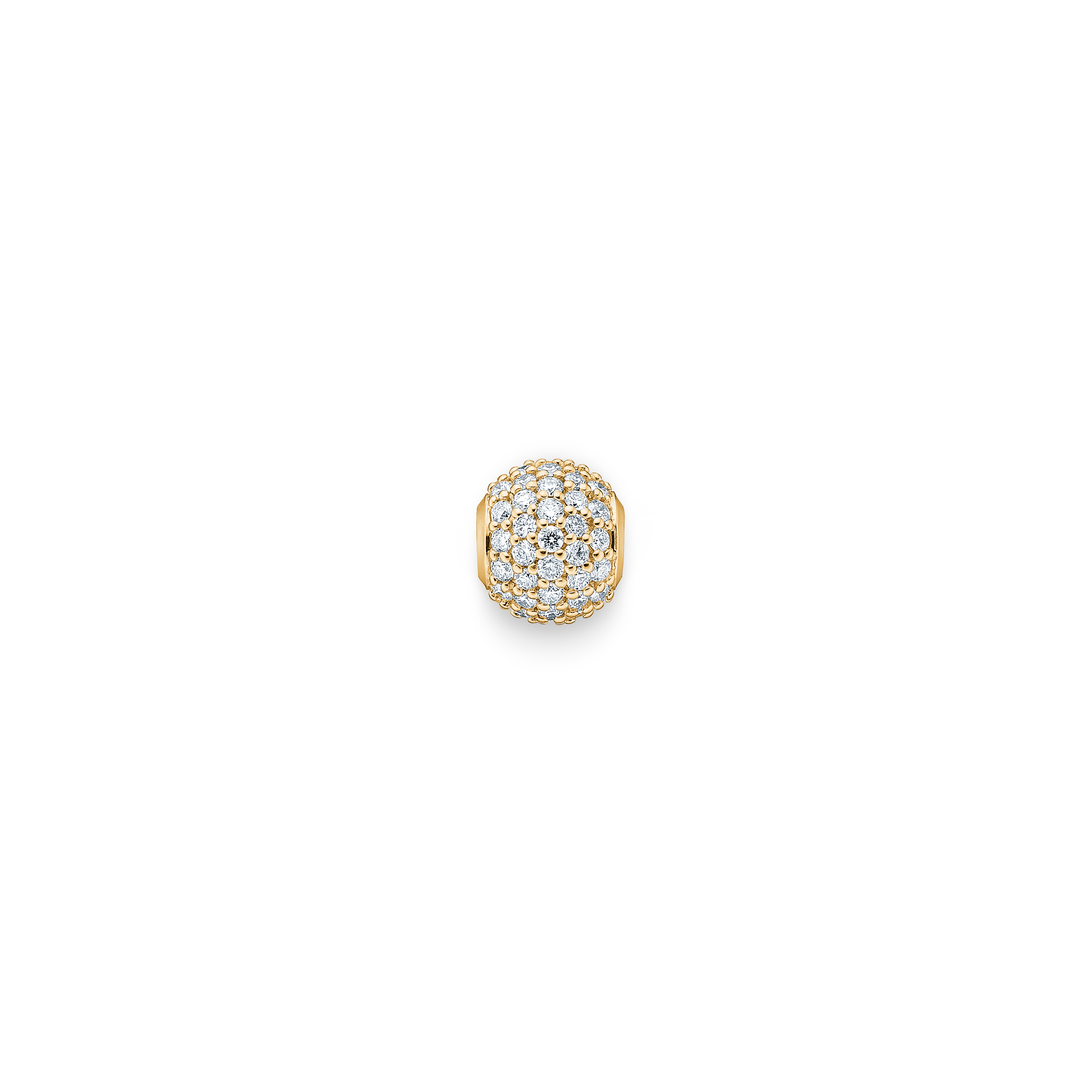 Inner Peace Petit Diamond Bead - 18kt Yellow Gold