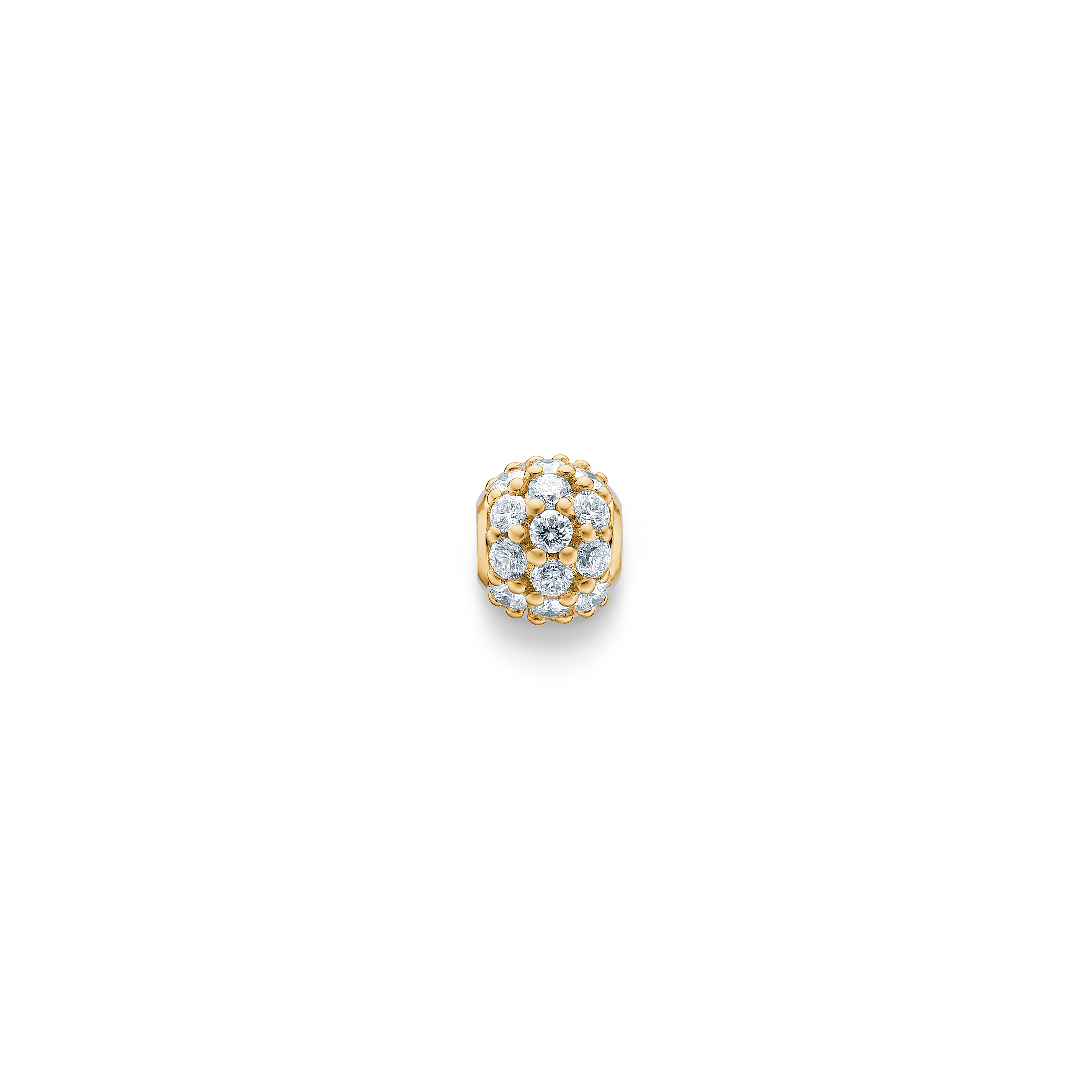 Inner Peace Diamond Bead - 18kt Yellow Gold