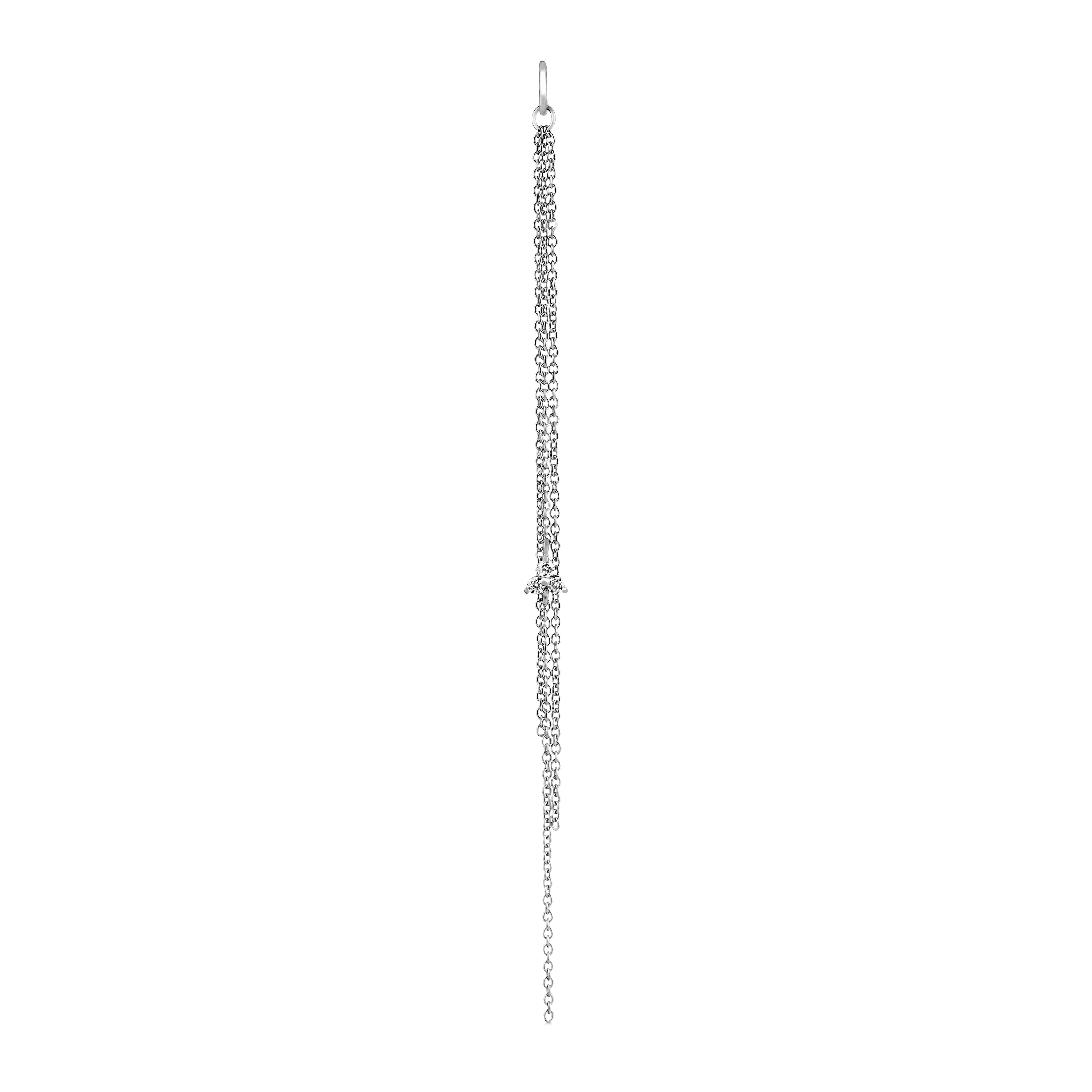 Fryd Wave Chain Earring-Pendant - 18kt White Gold