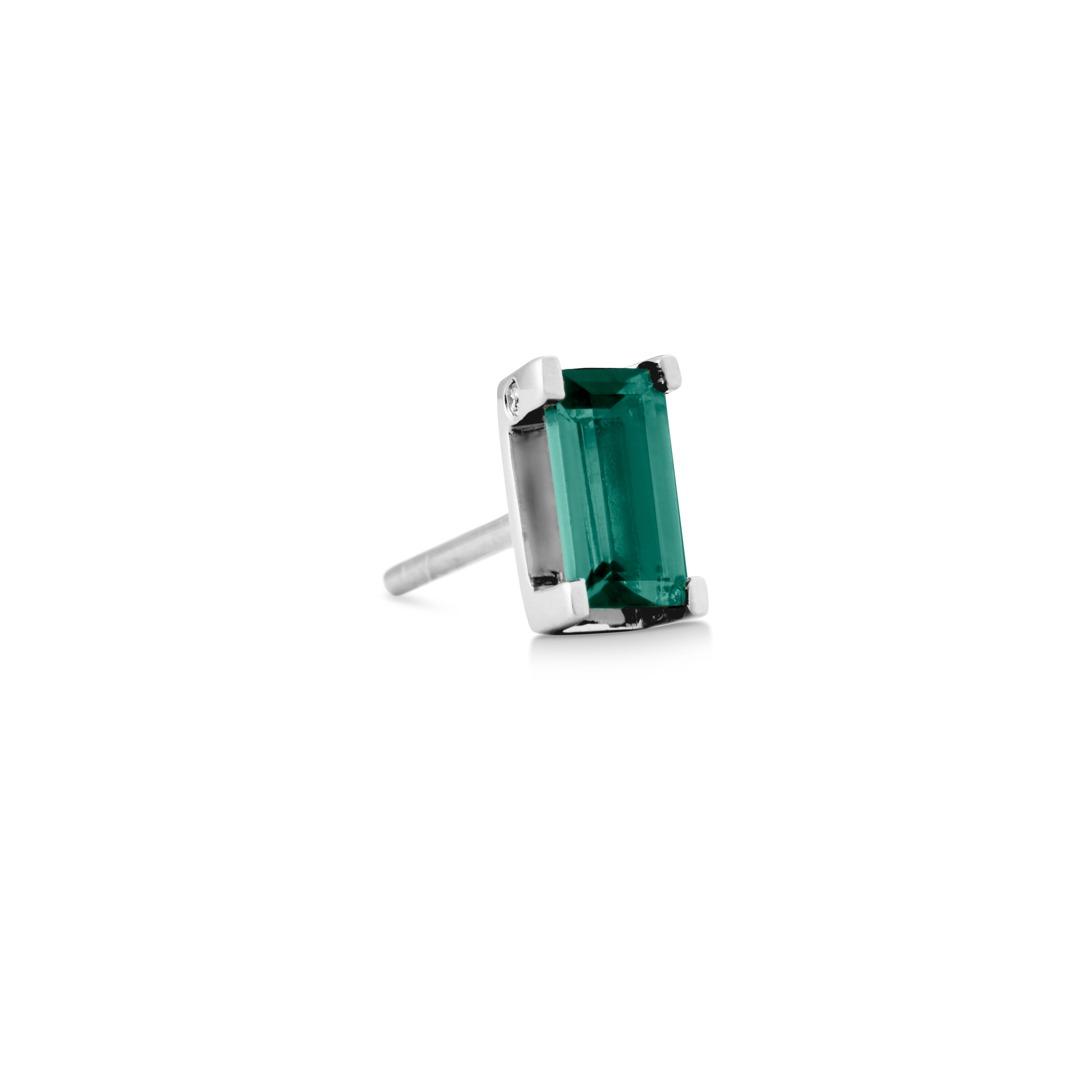Nord Green Earring - 18kt White Gold