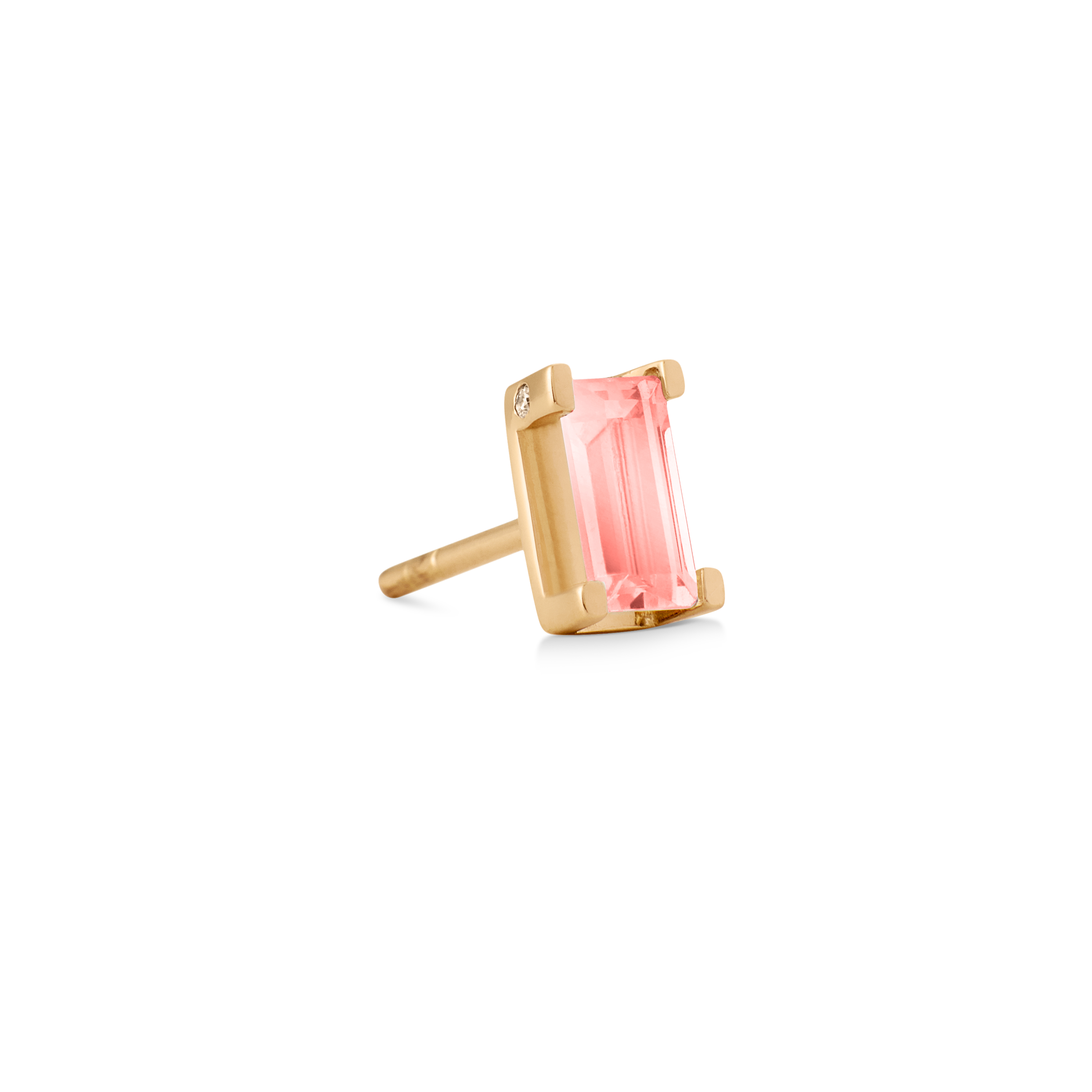 Nord Pink Earring - 18kt Yellow Gold