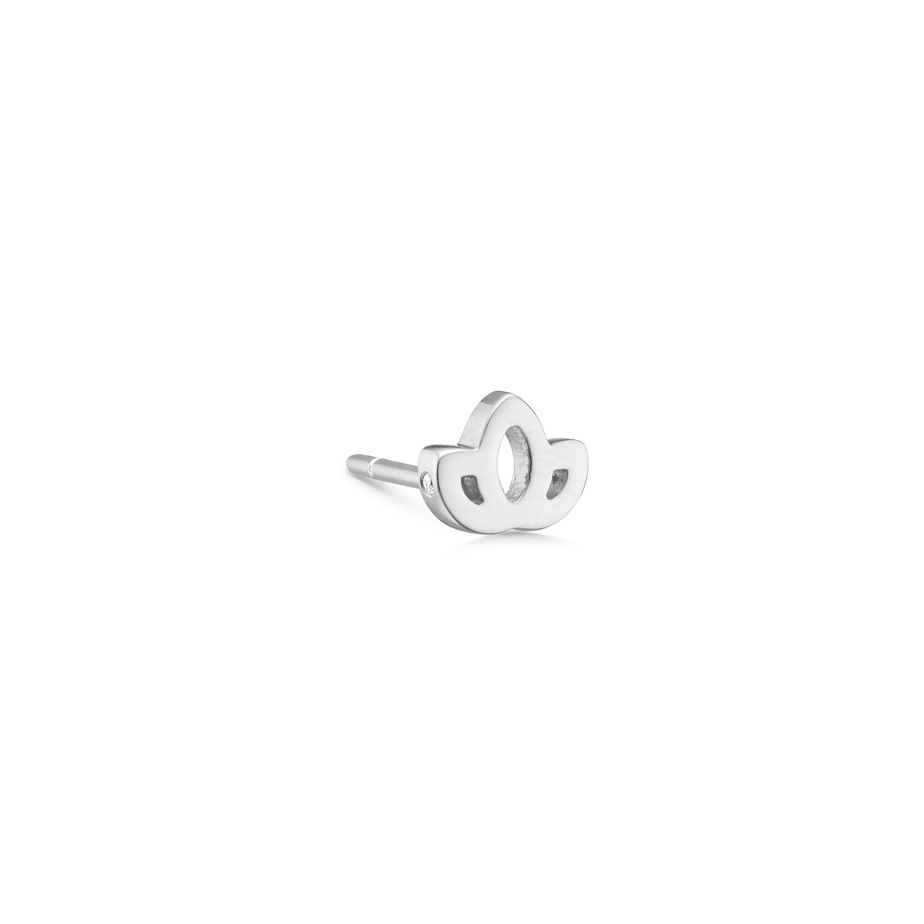 Symbols Lotus øredobb - 18kt Hvitt Gull