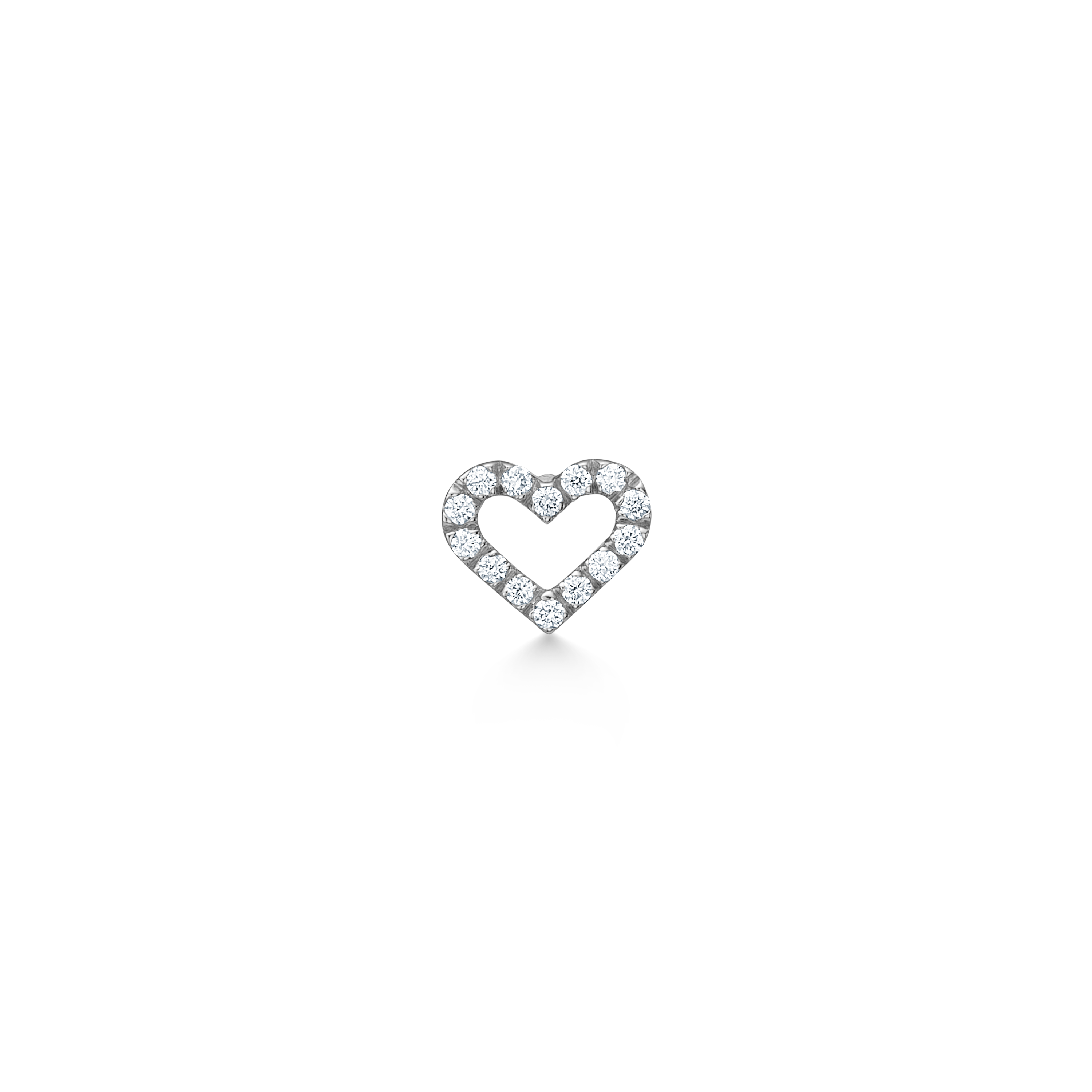 Symbols Open Heart diamantøredobb S - 18kt Hvitt Gull