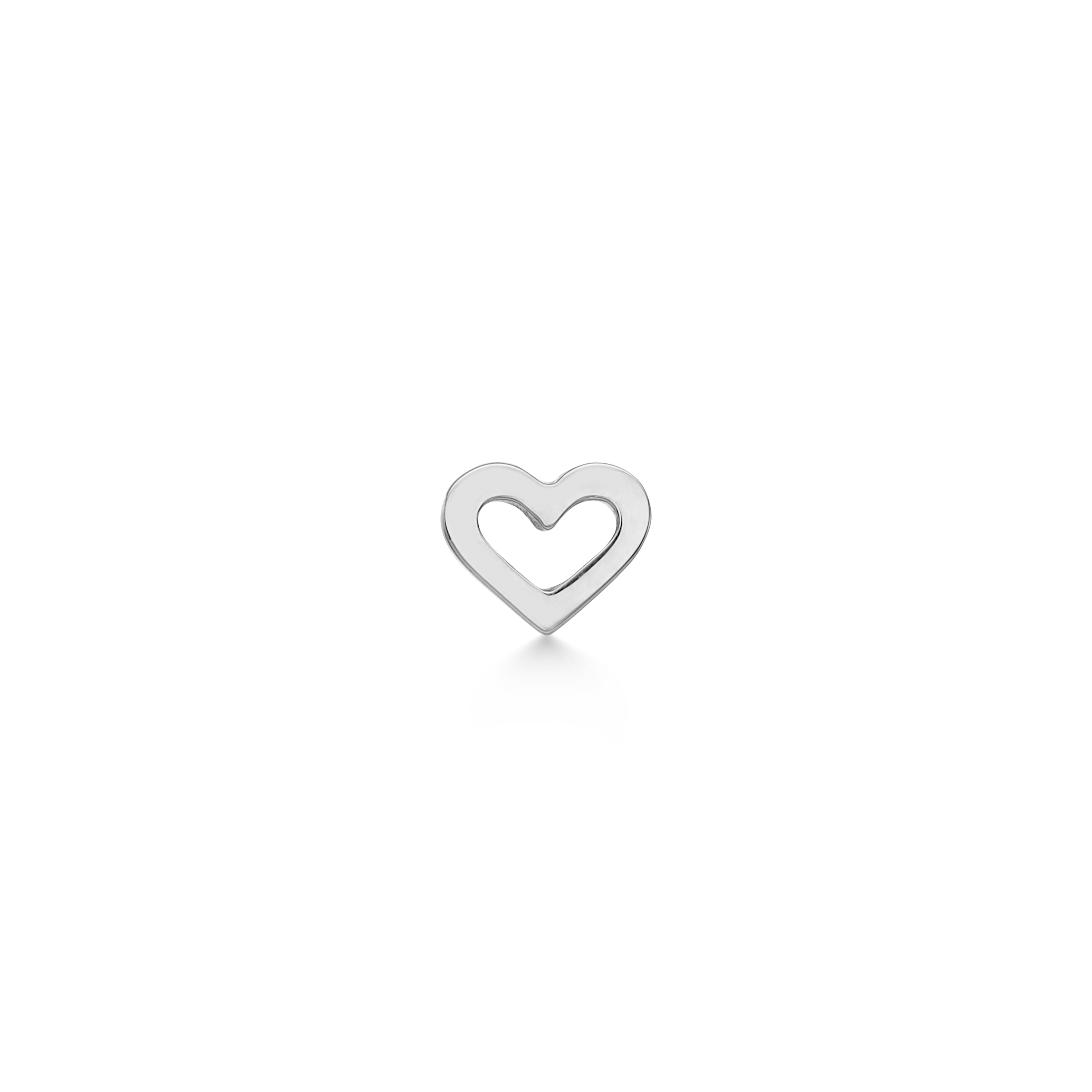 Symbols Open Heart øredobb S - 18kt Hvitt Gull