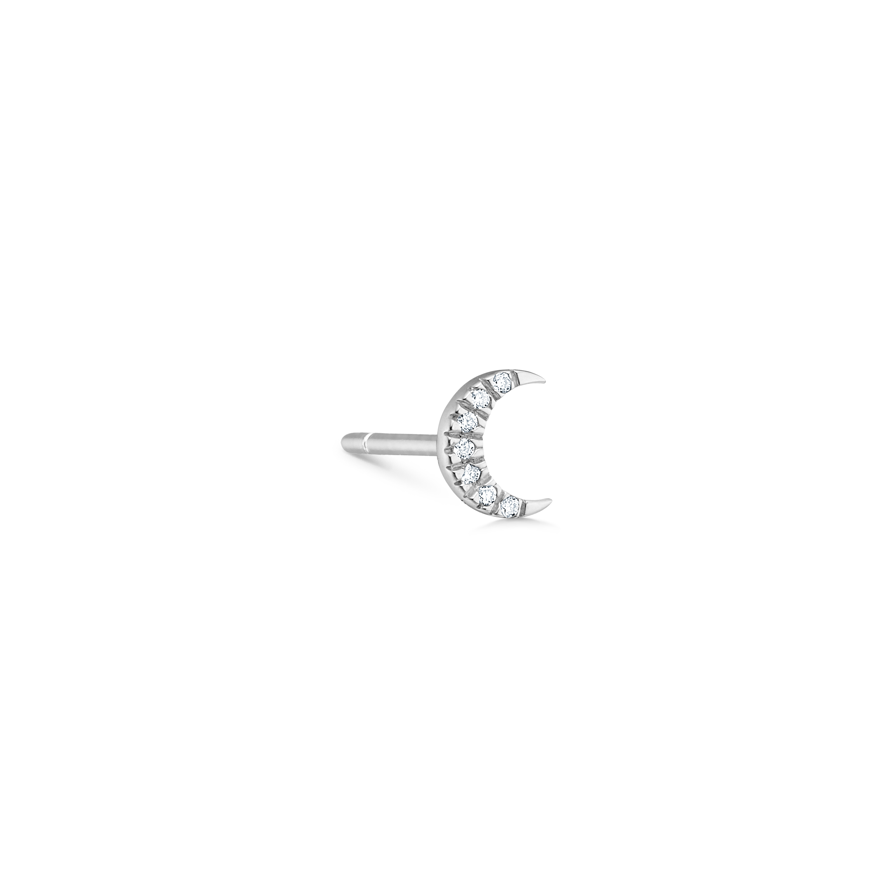 Symbols Half Moon diamantøredobb - 18kt Hvitt Gull