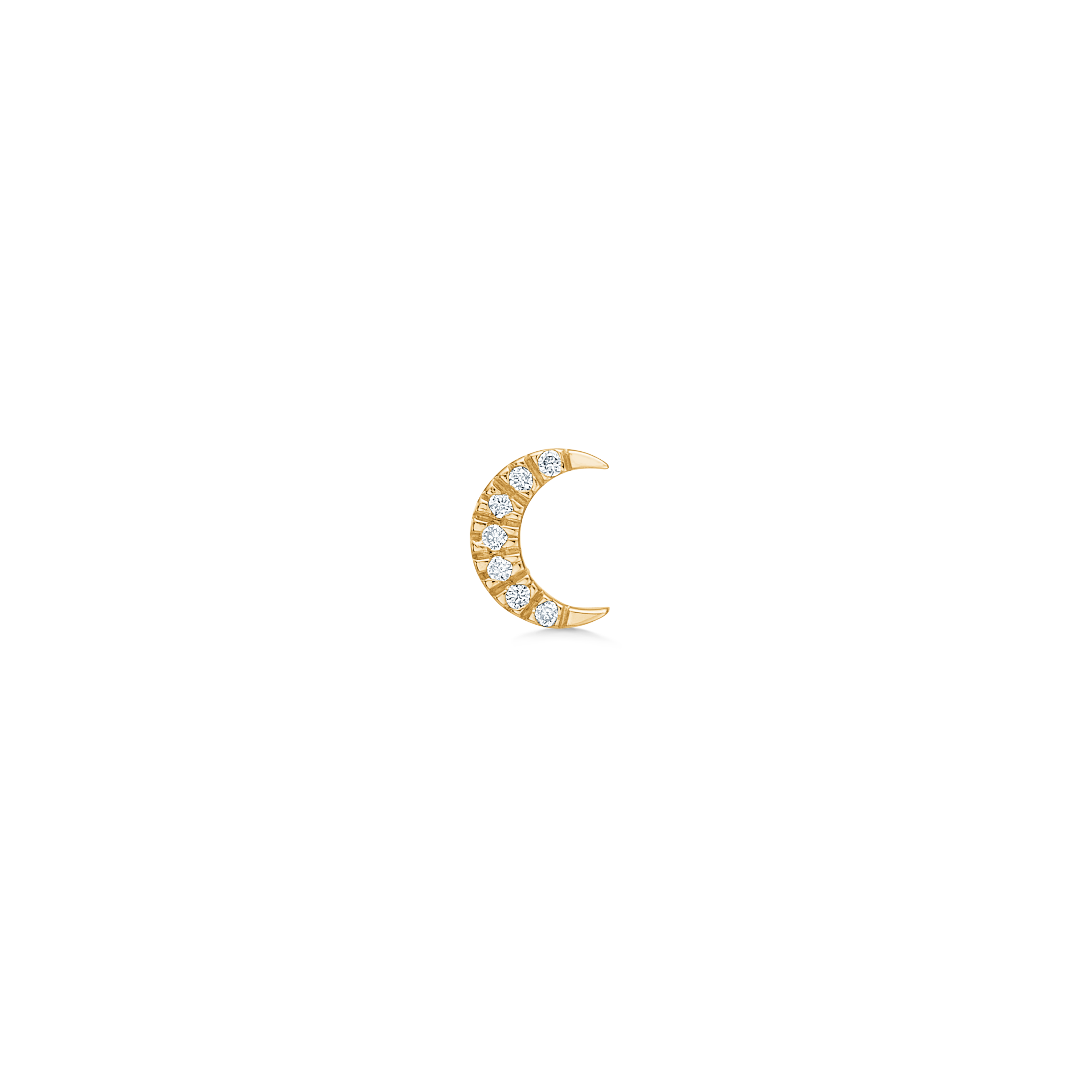 Symbols Half Moon diamantøredobb - 18kt Gult Gull