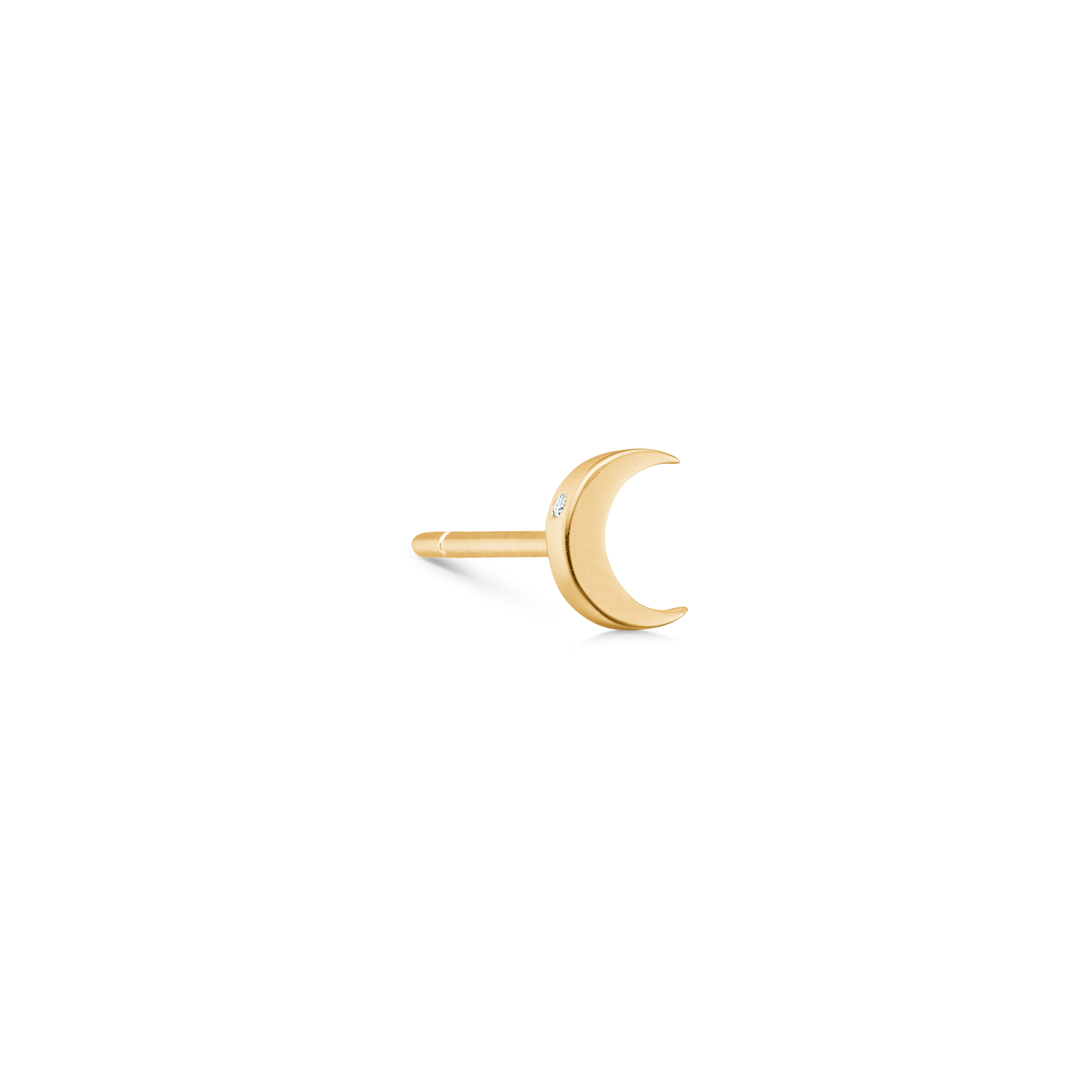 Symbols Half Moon øredobb - 18kt Gult Gull