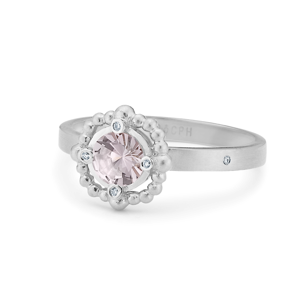 Orbit Rose Ring - 18kt White Gold