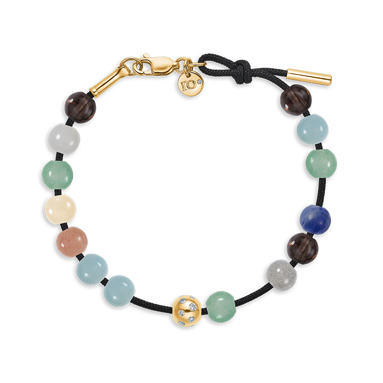 Inner Peace Diamond Sprinkle Bead - 18kt Yellow Gold