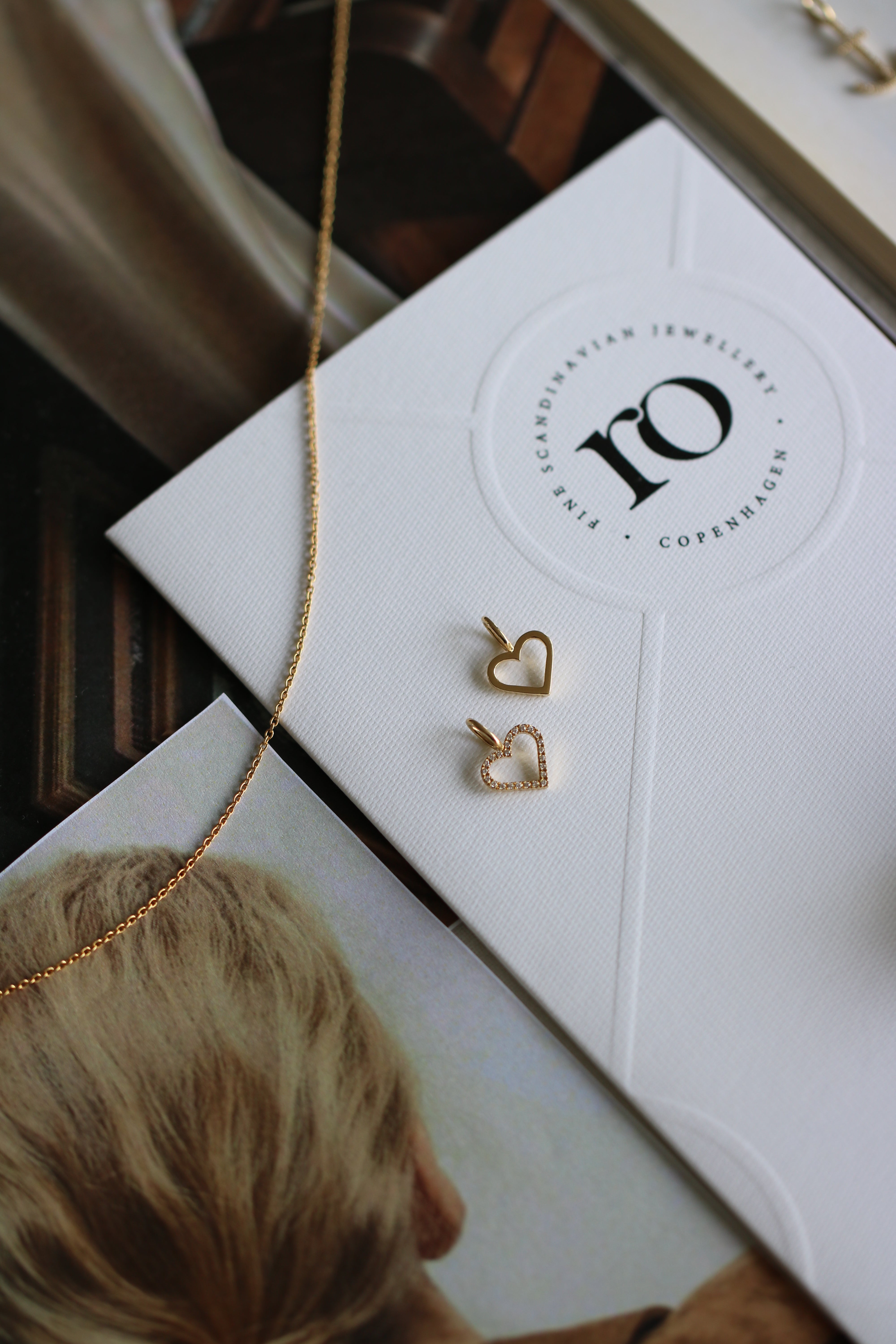 Symbols Open Heart diamant Anheng - 18kt Hvitt Gull