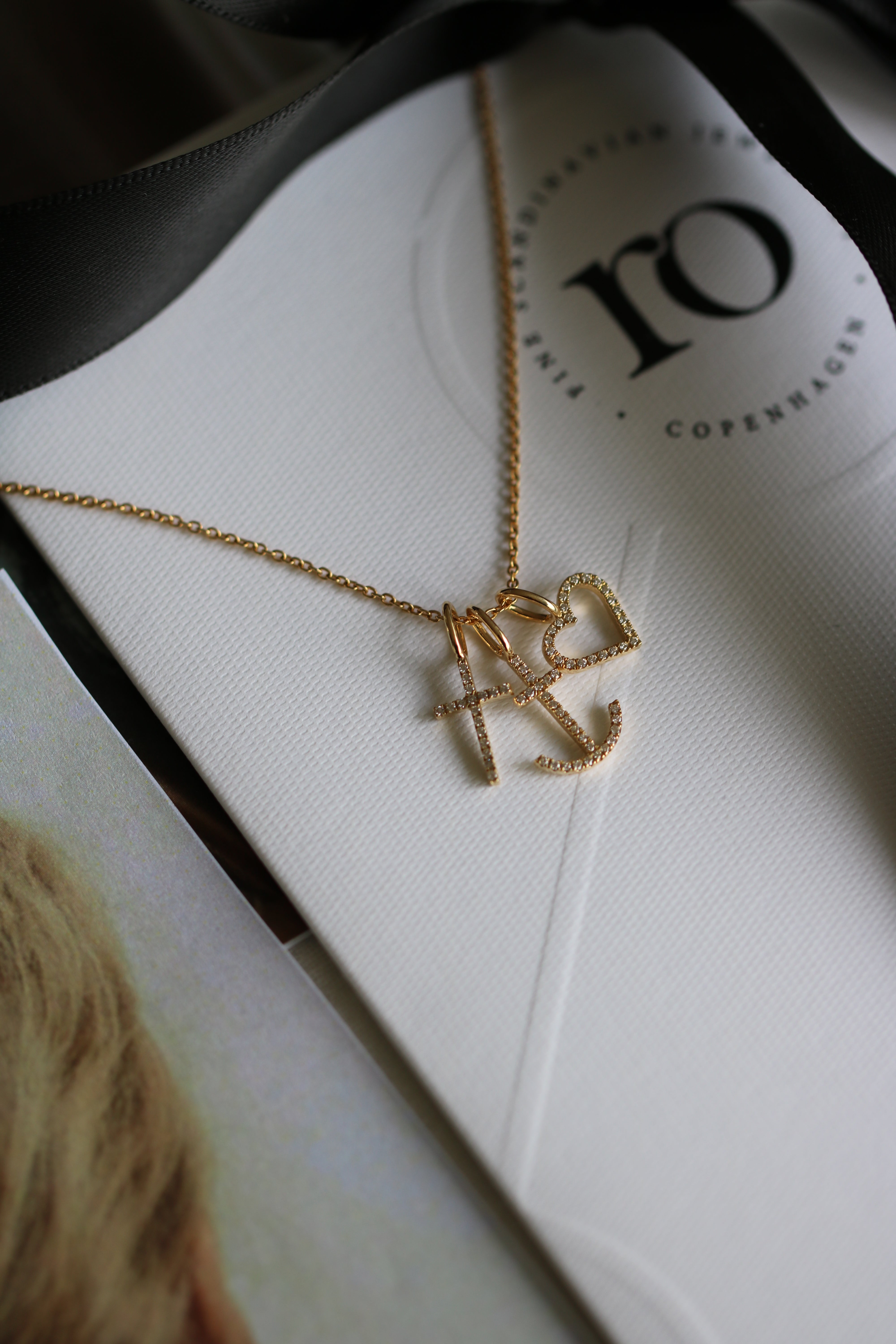 Symbols Open Heart diamant Anheng - 18kt Hvitt Gull