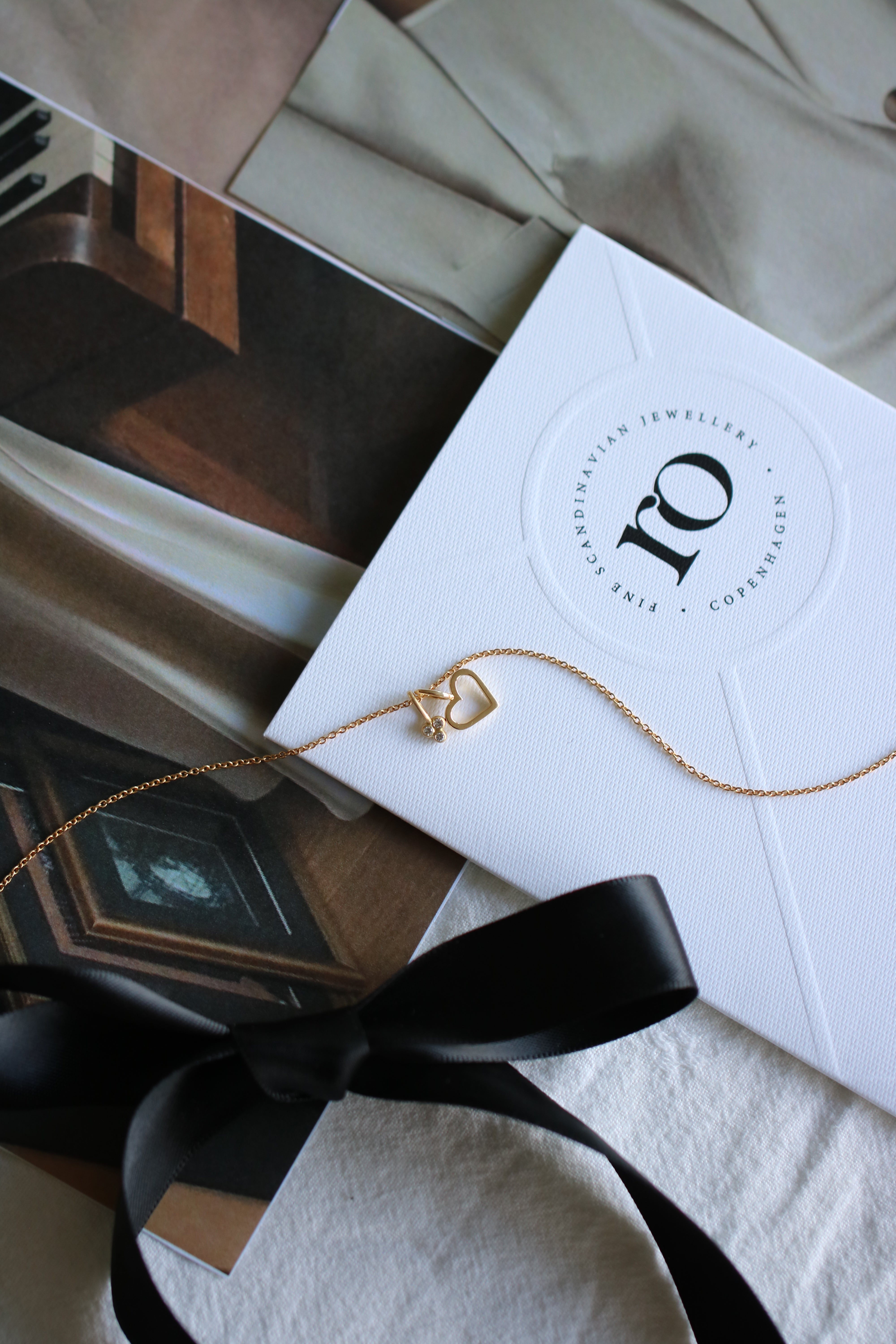 Symbols Open Heart Anheng - 18kt Hvitt Gull