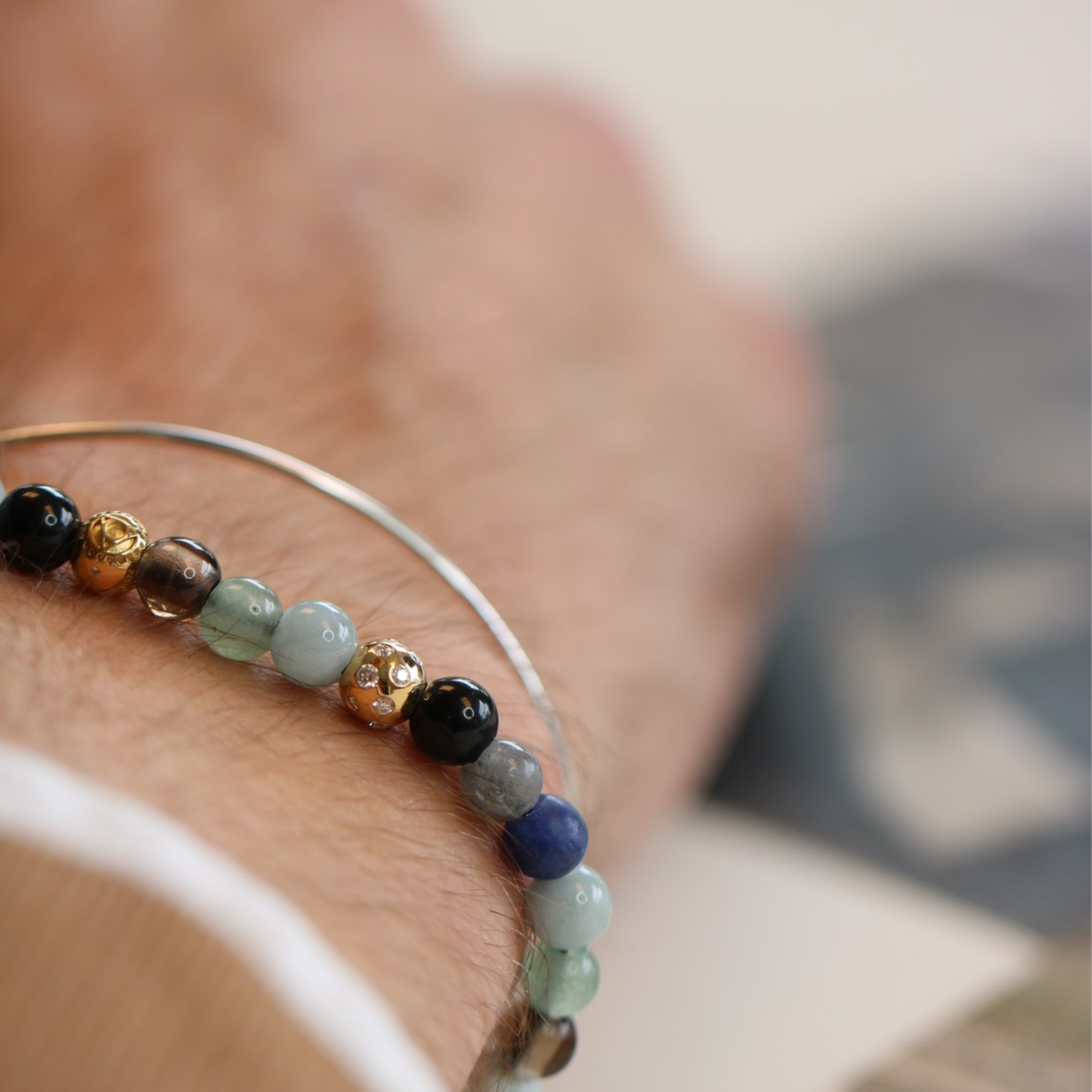 Inner Peace Halschakra Diamant armbånd – 18kt Gult Gull