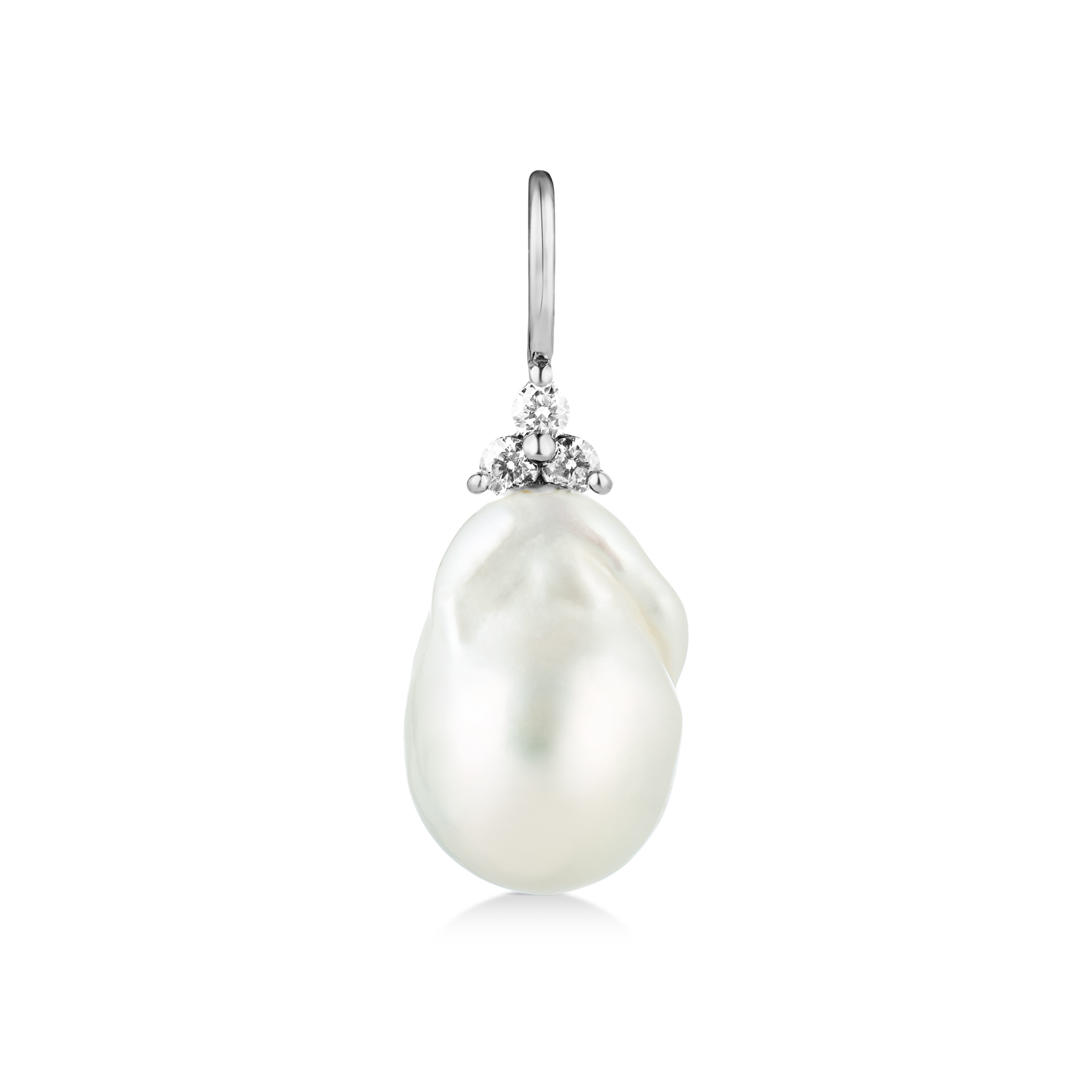 Fryd Baroque Pearl Pendant - 18kt White Gold