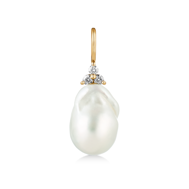 Fryd Baroque Pearl Pendant - 18kt Yellow Gold