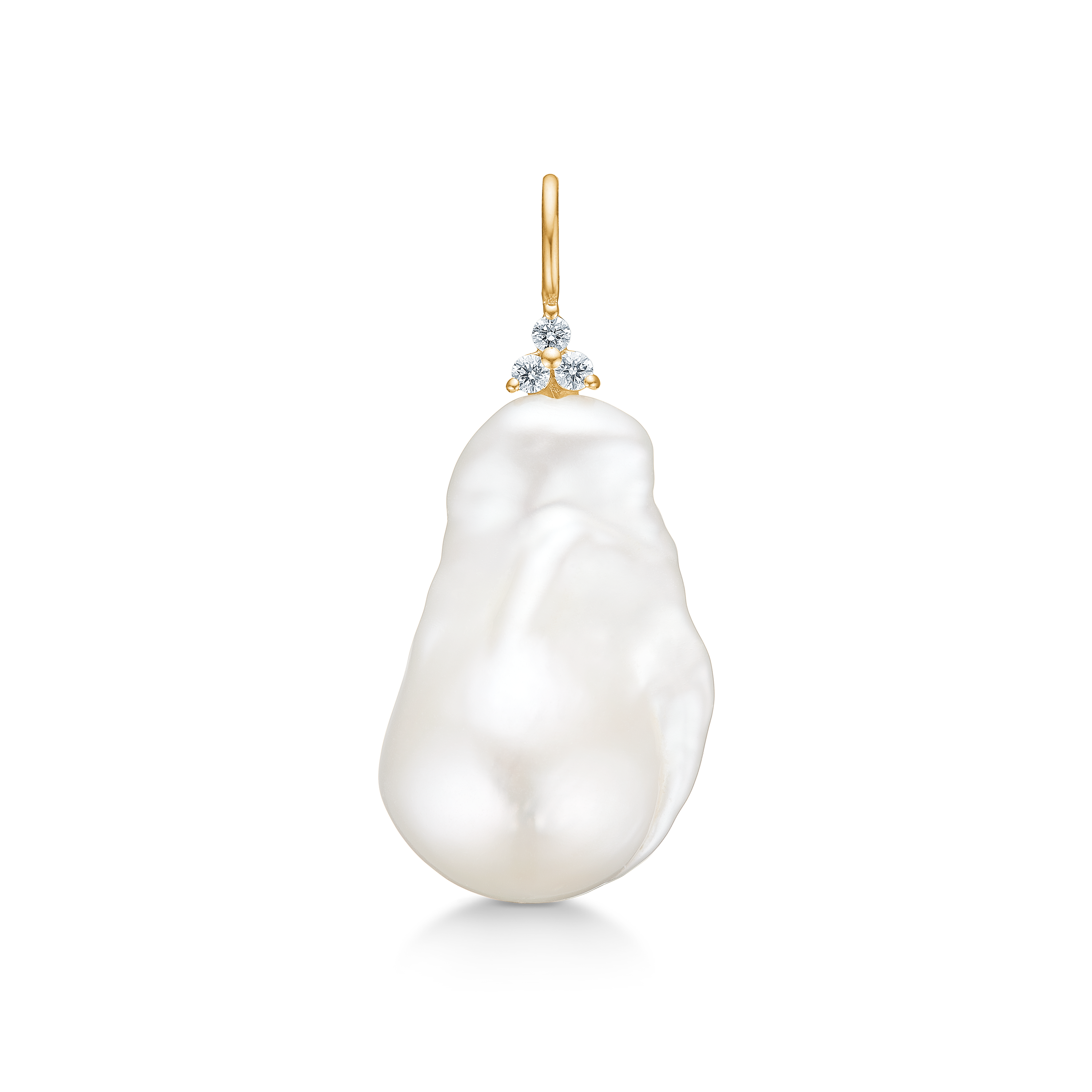 Fryd Baroque Pearl Pendant L - 18kt Yellow Gold