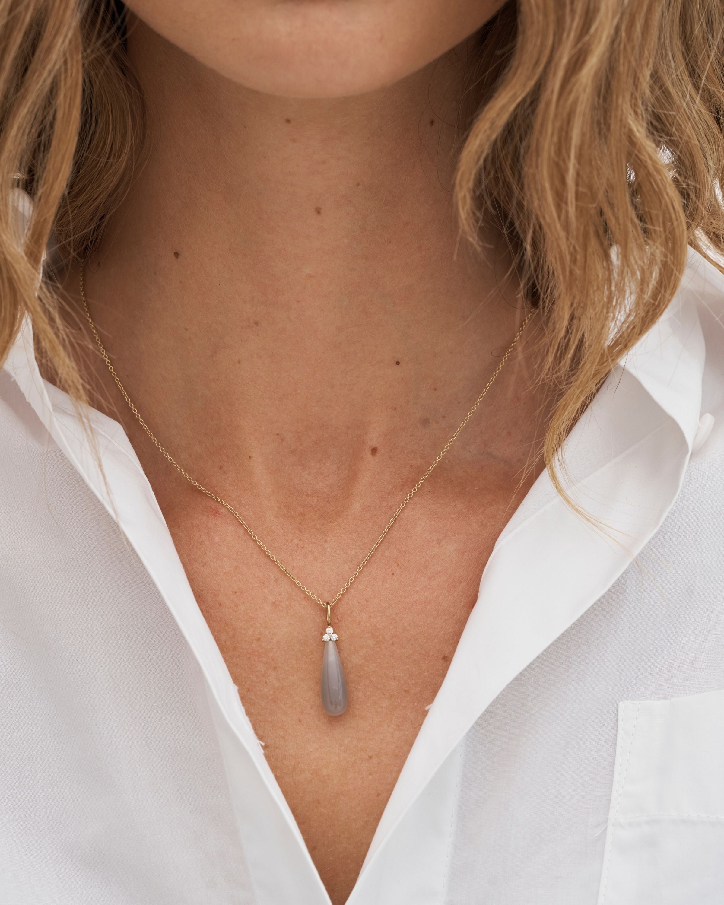 Fryd Grey Pendant - 18kt Yellow Gold