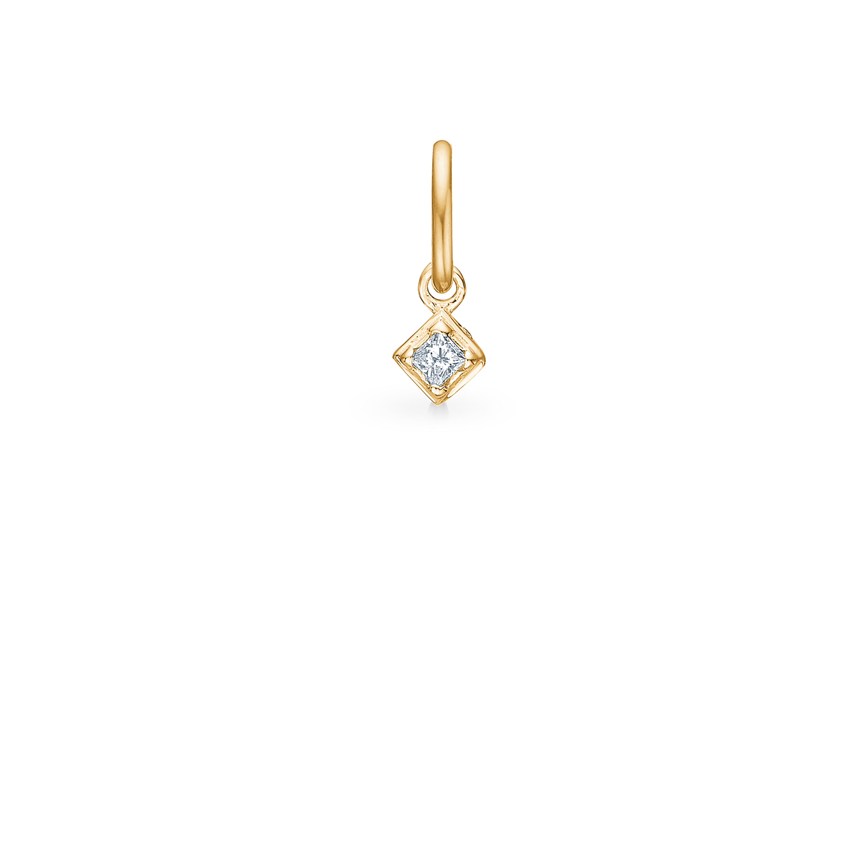 Raw Diamant Anheng S - 18kt Gult Gull