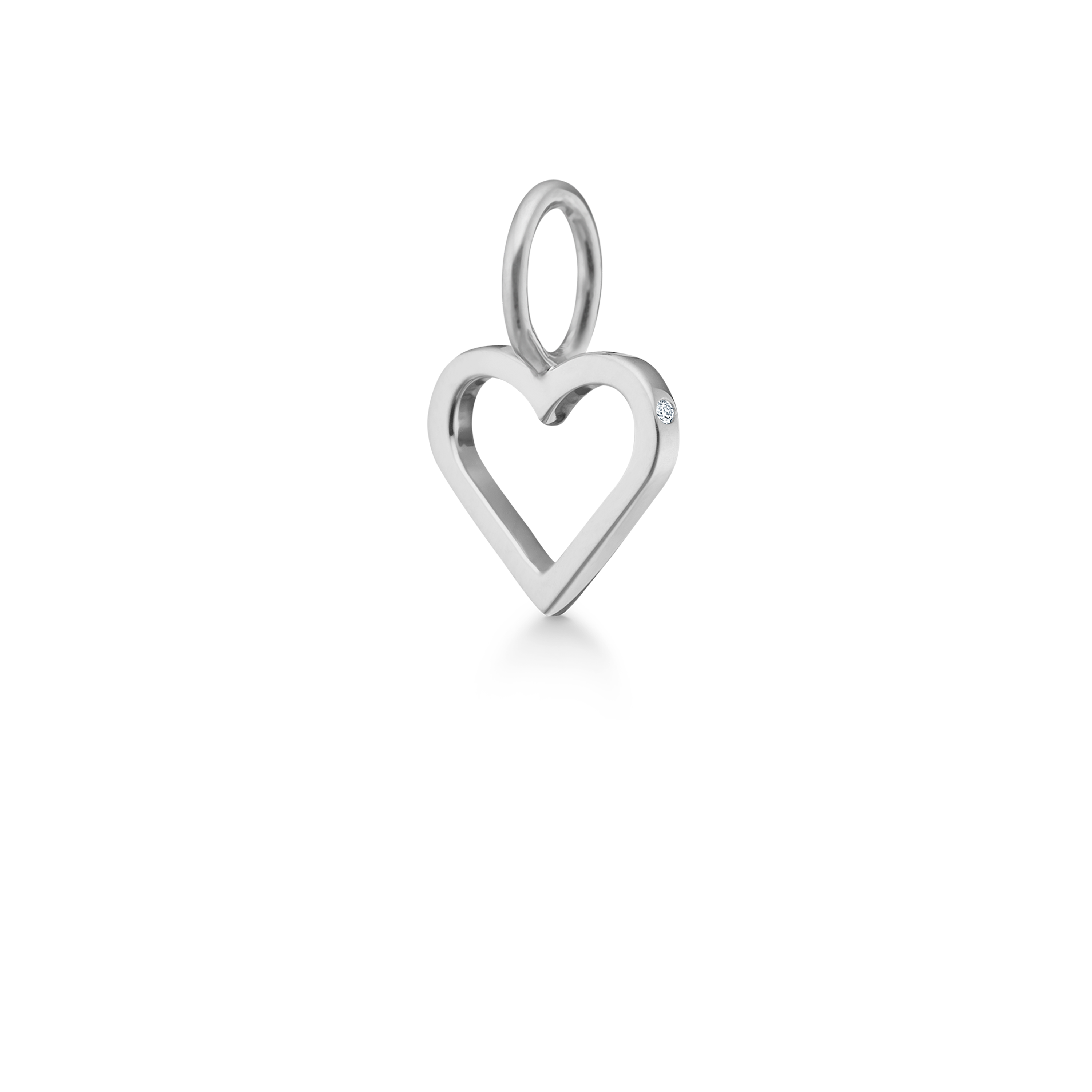 Symbols Open Heart Anheng - 18kt Hvitt Gull