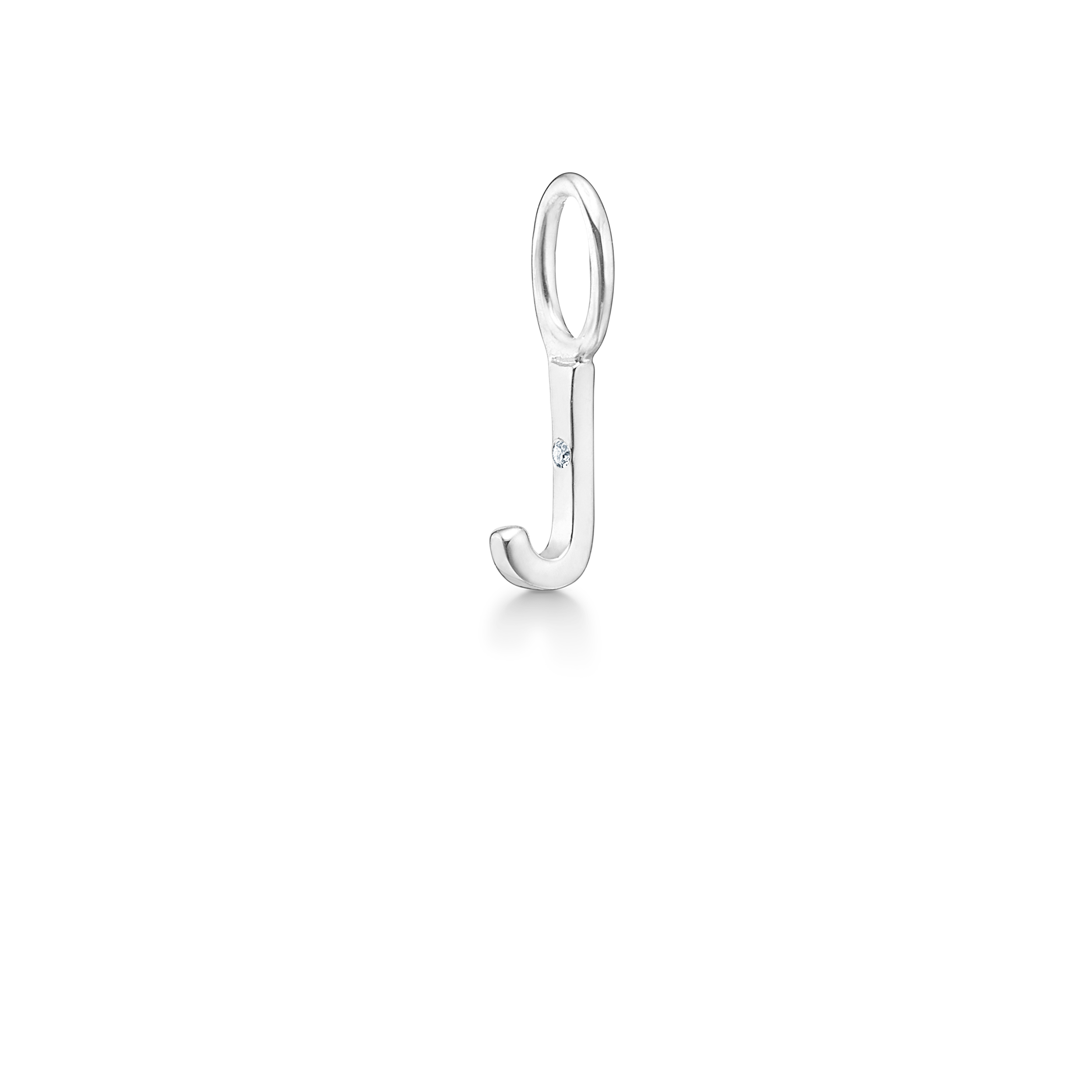My J Pendant - 18kt White Gold