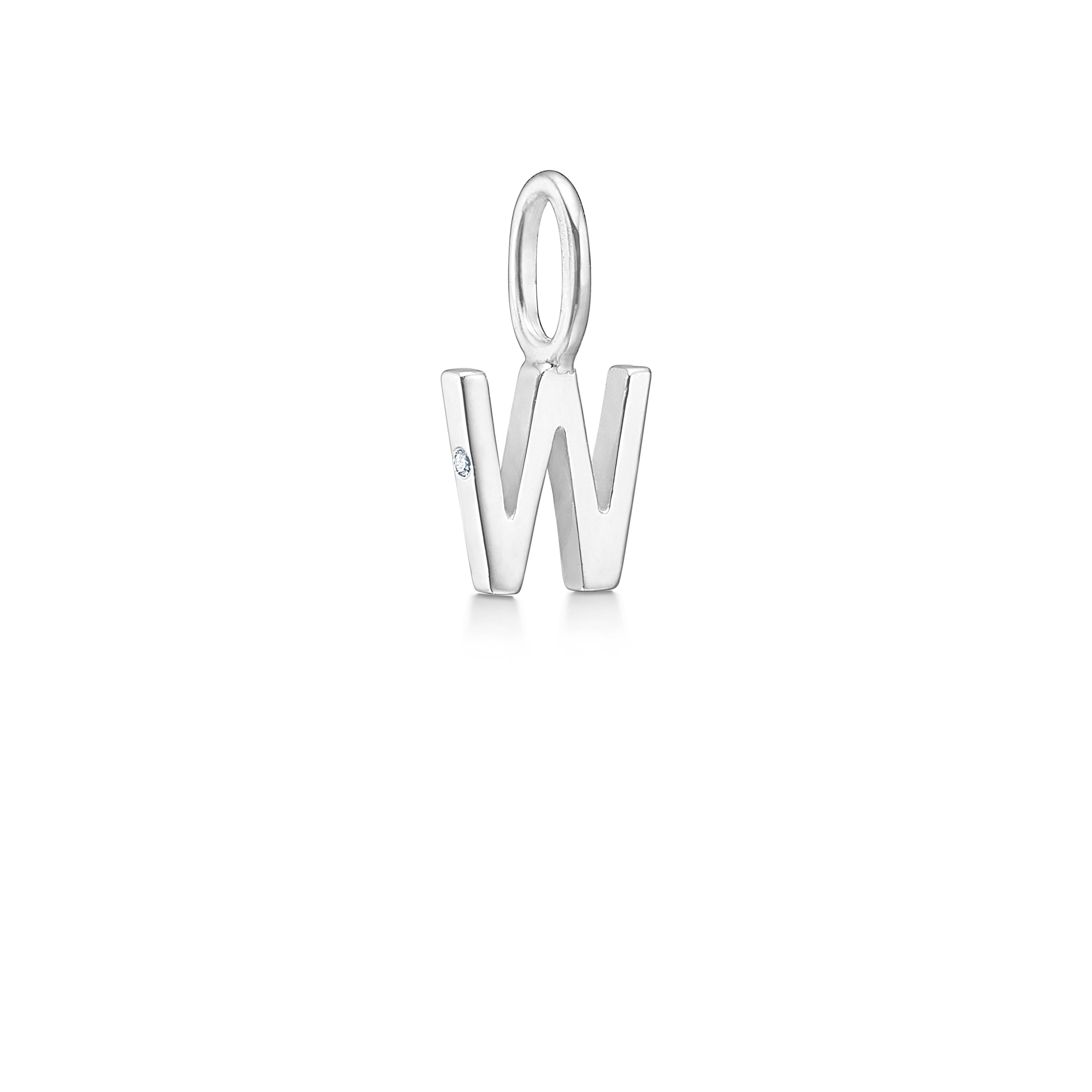My W Pendant - 18kt White Gold