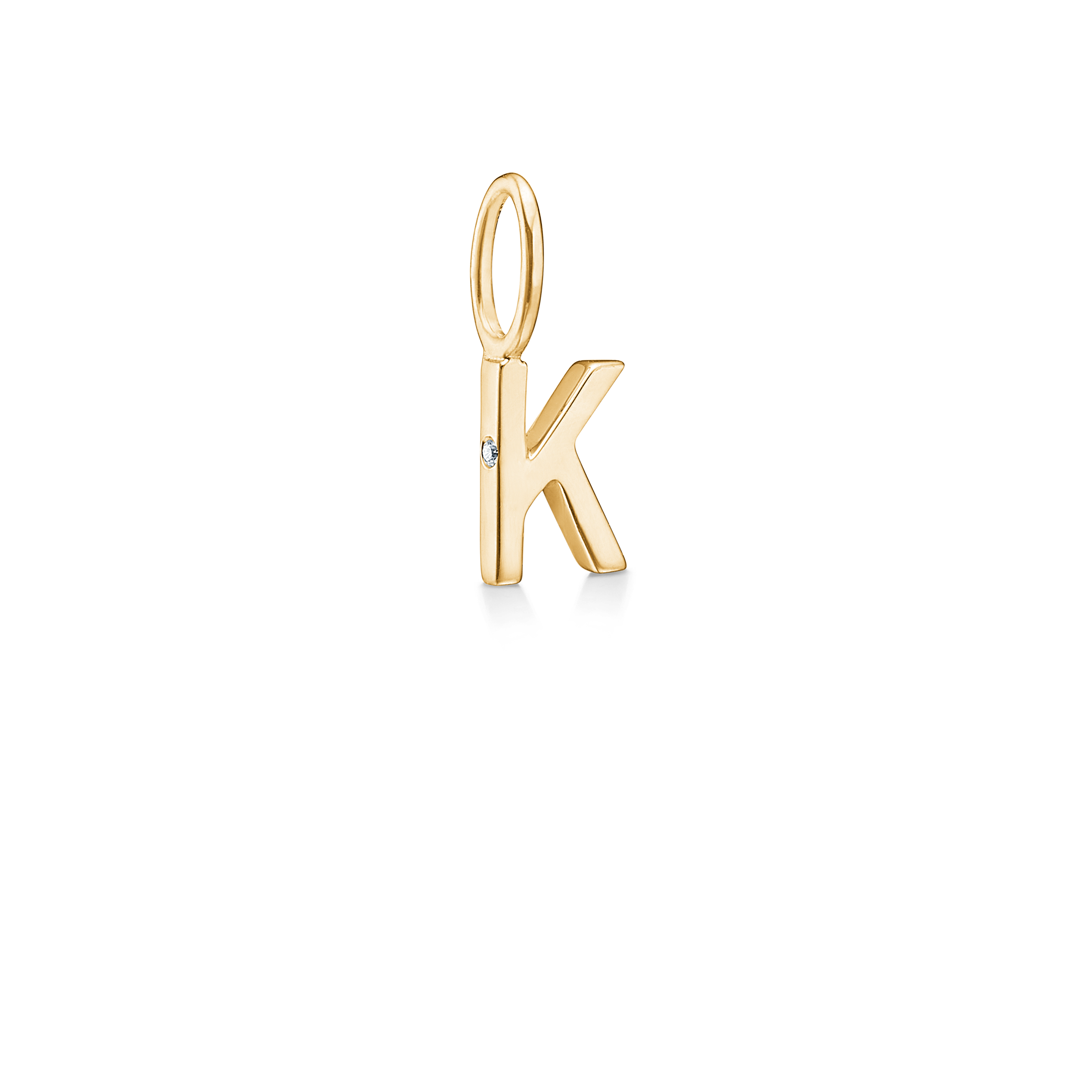 My K vedhæng - 18kt Rødguld