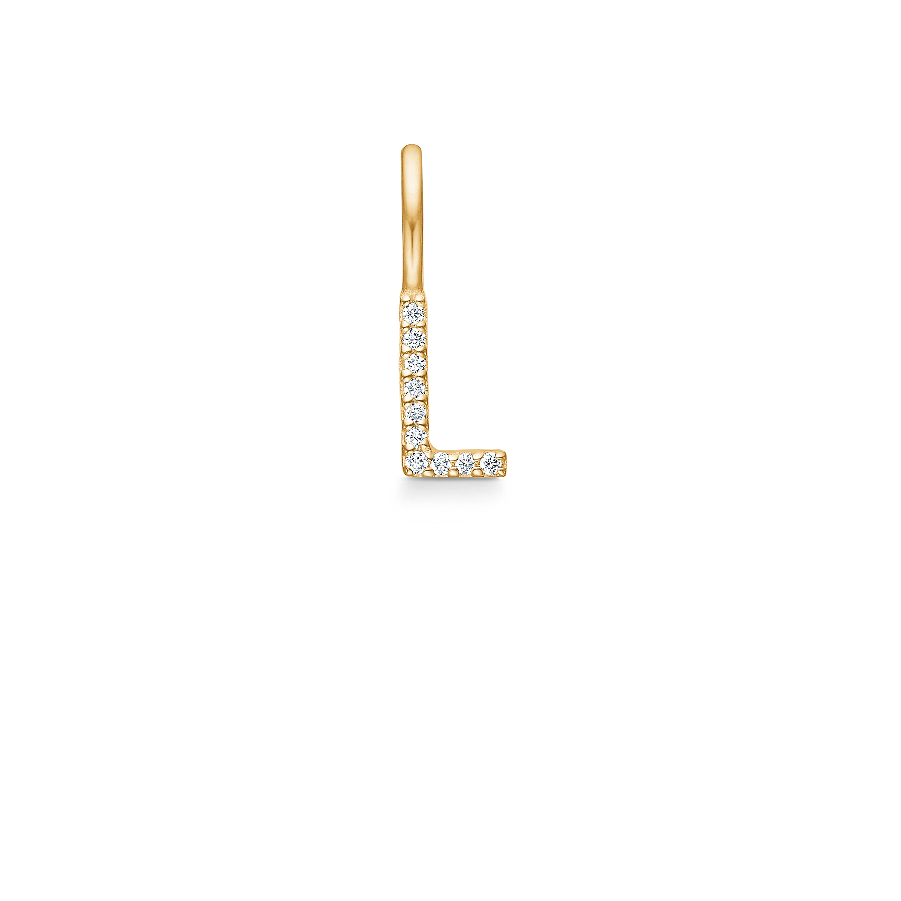 My L Diamond Pendant - 18kt Yellow Gold