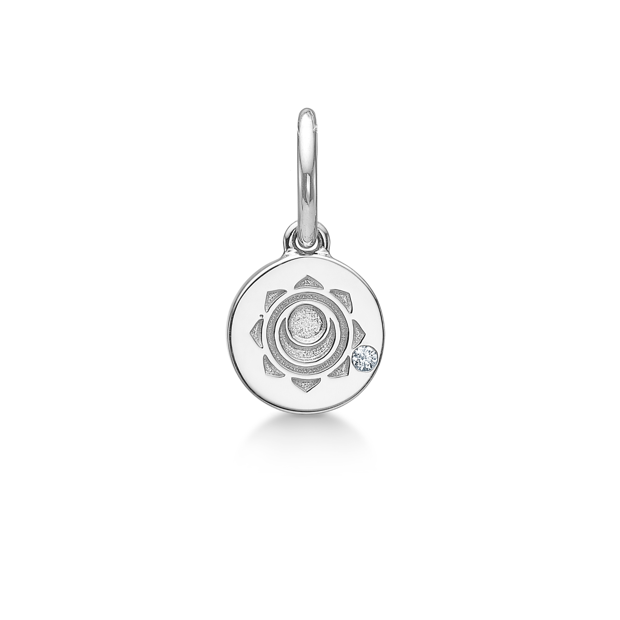 Inner Peace Sacral Chakra Pendant - 18kt White Gold