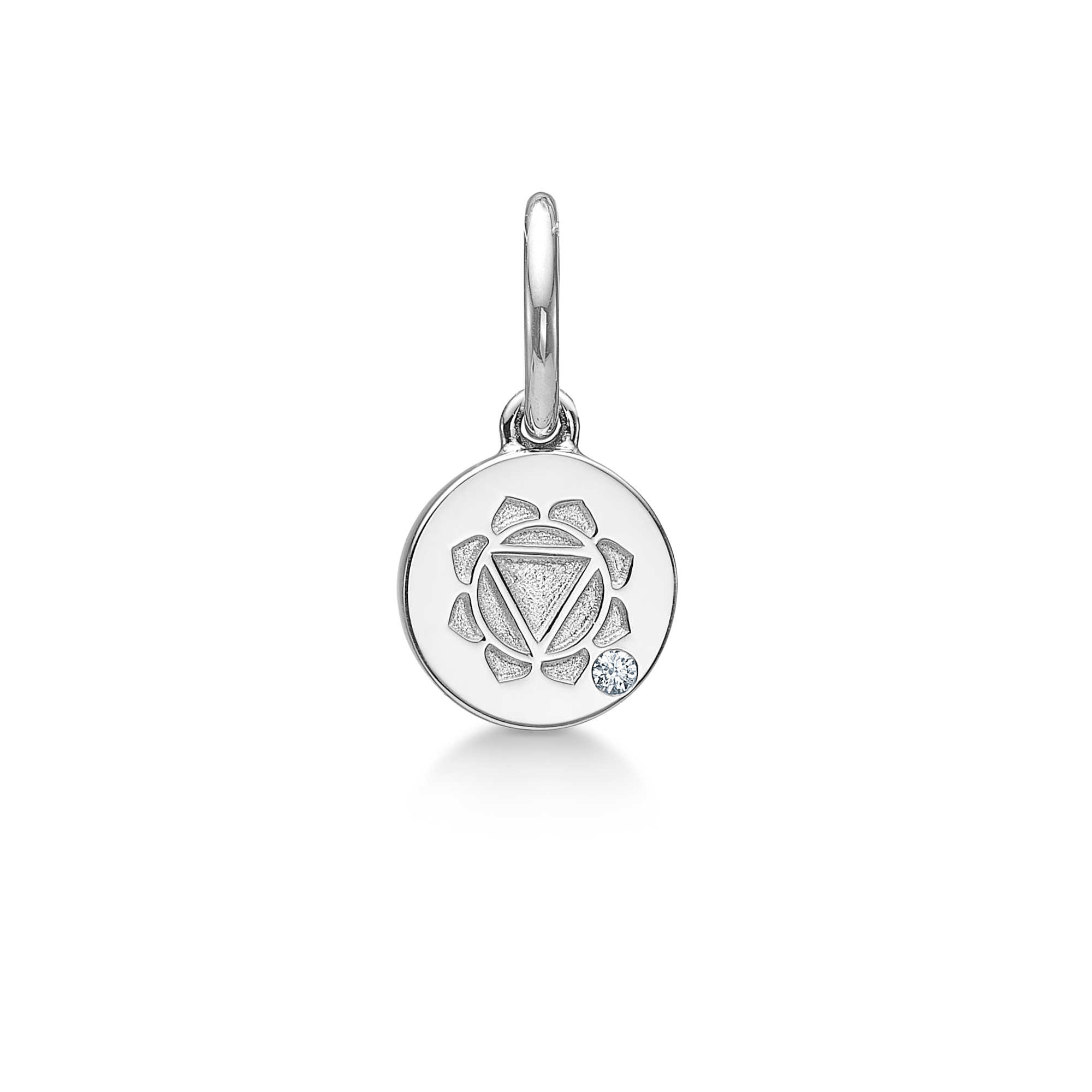 Inner Peace Solar Plexus Chakra Pendant - 18kt White Gold