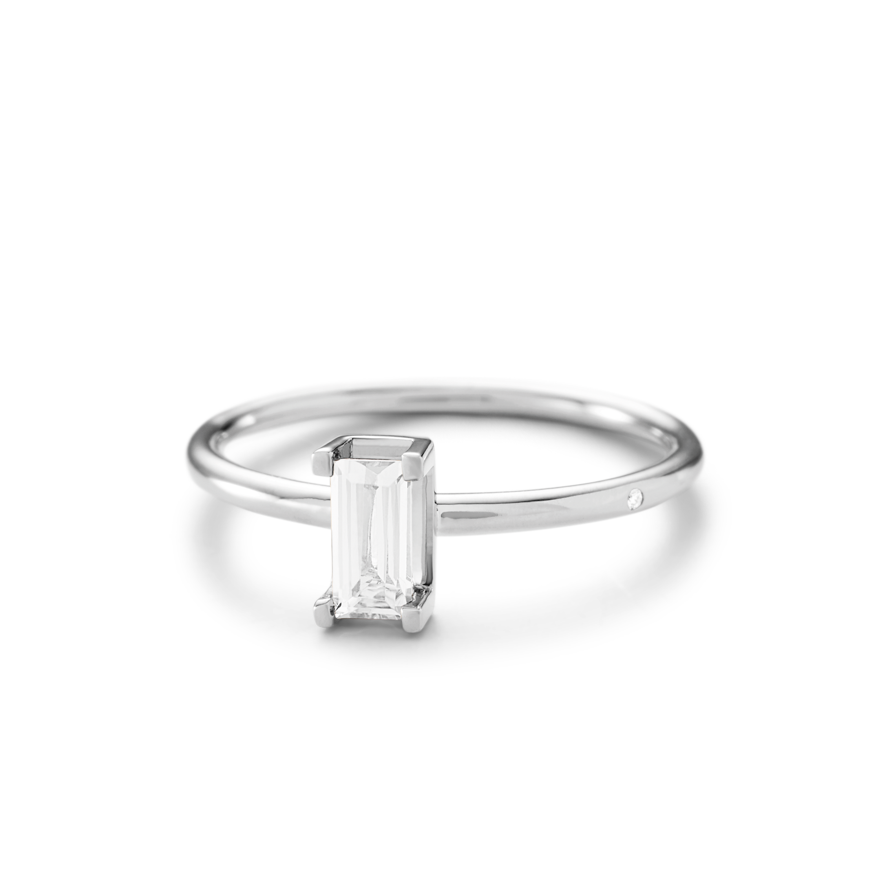 Nord White Ring S Turned - 18kt White Gold